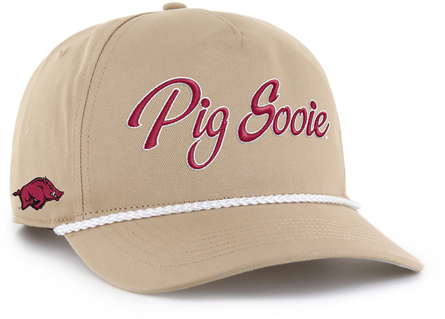 '47 Adults' Arkansas Razorbacks Pig Sooie Script Overhand Hitch Cap - view number 2
