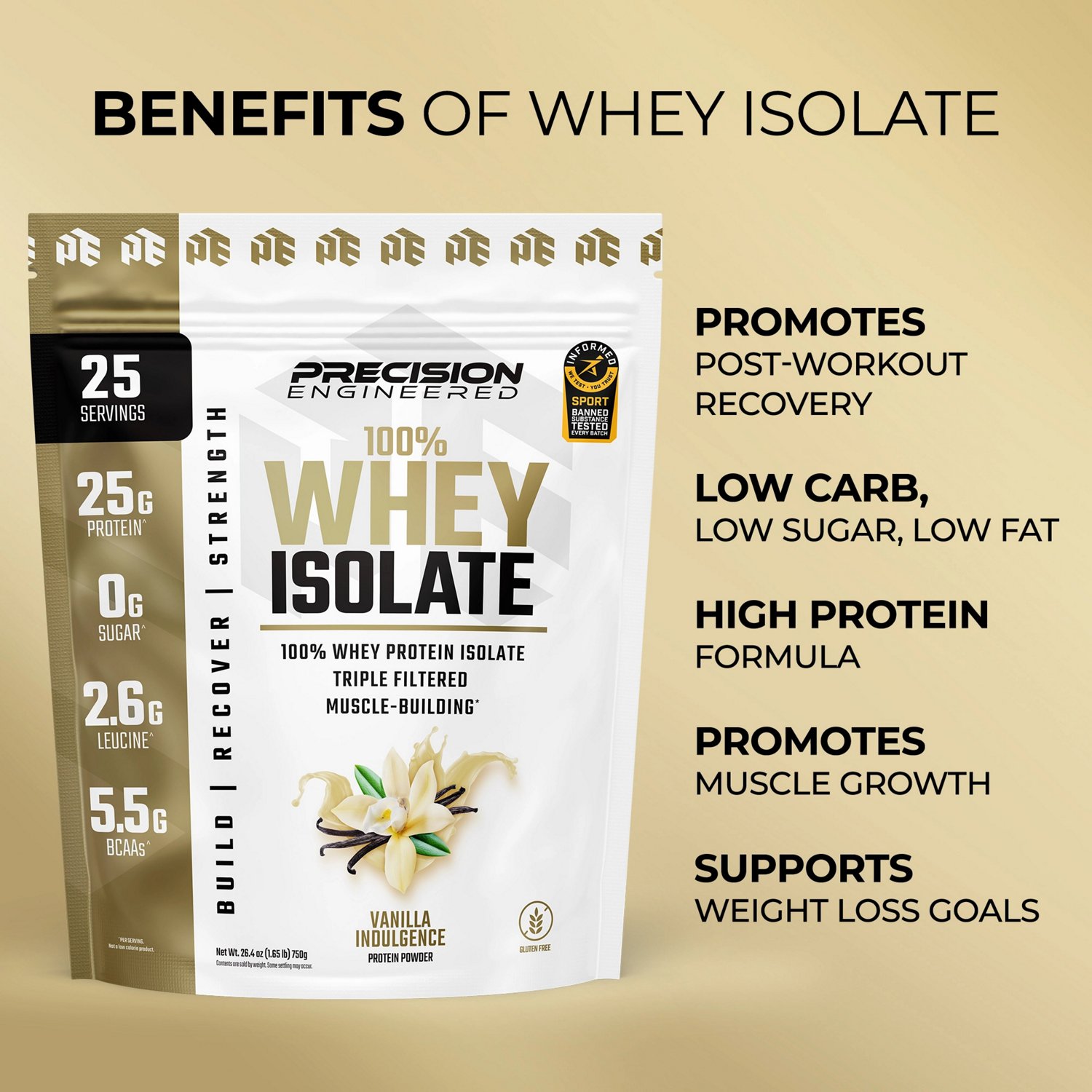 Vitamin World Precision Engineered 100% Whey Isolate Protein Powder