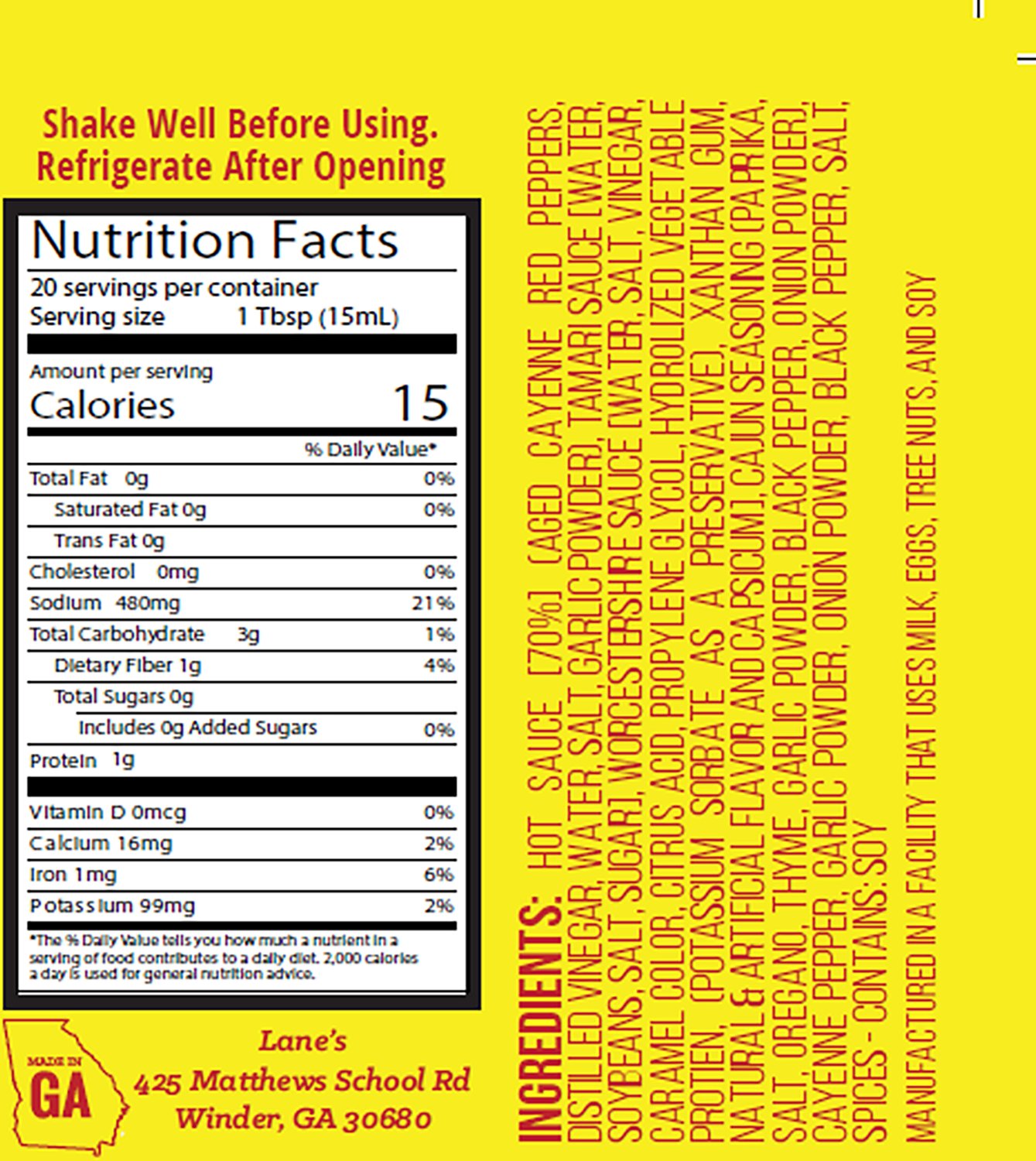 Lane's BBQ One Legged Chicken Buffalo Sauce                                                                                      - view number 2