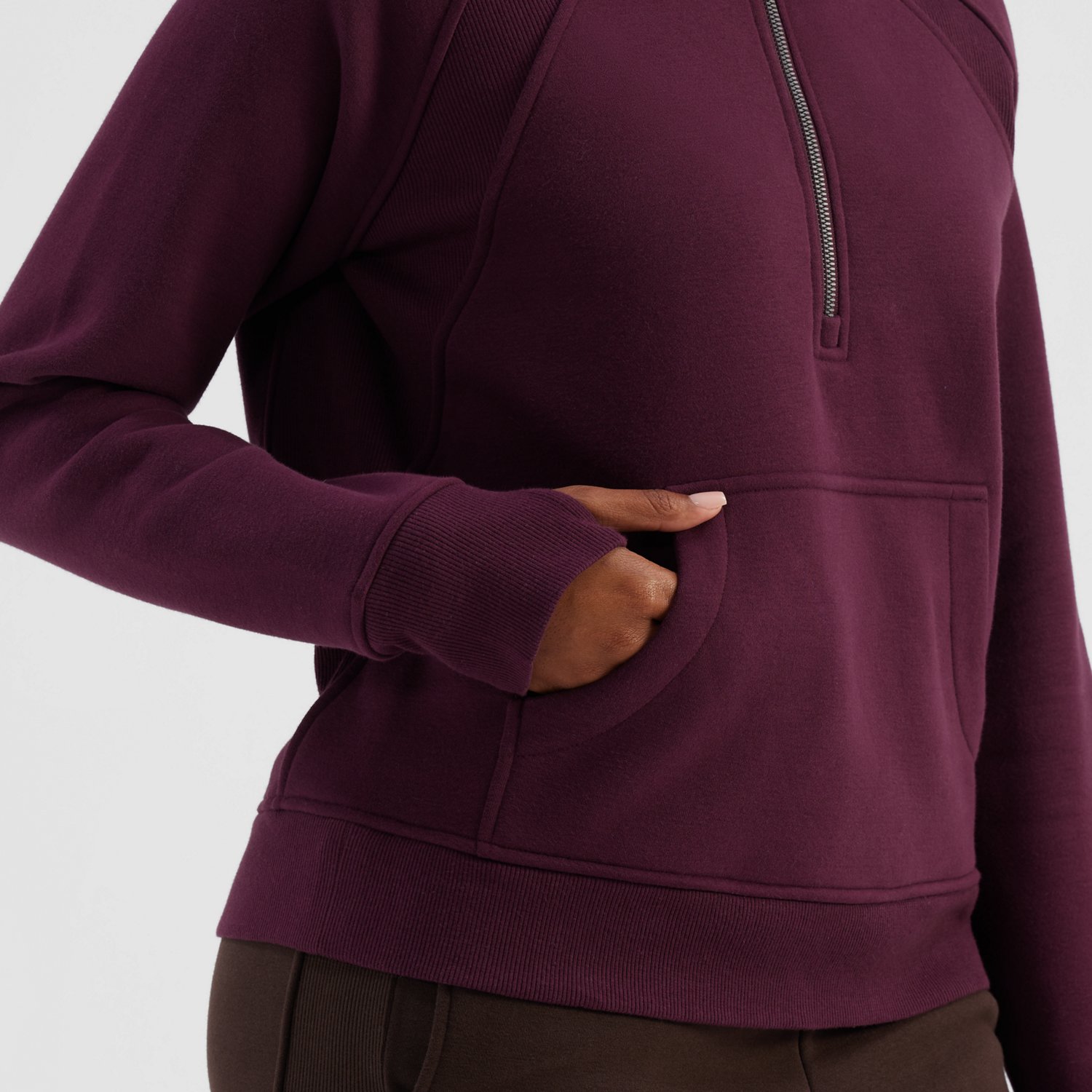 Freely Women's Hilary Mixed Rib Cozy Half Zip Hoodie - view number 4