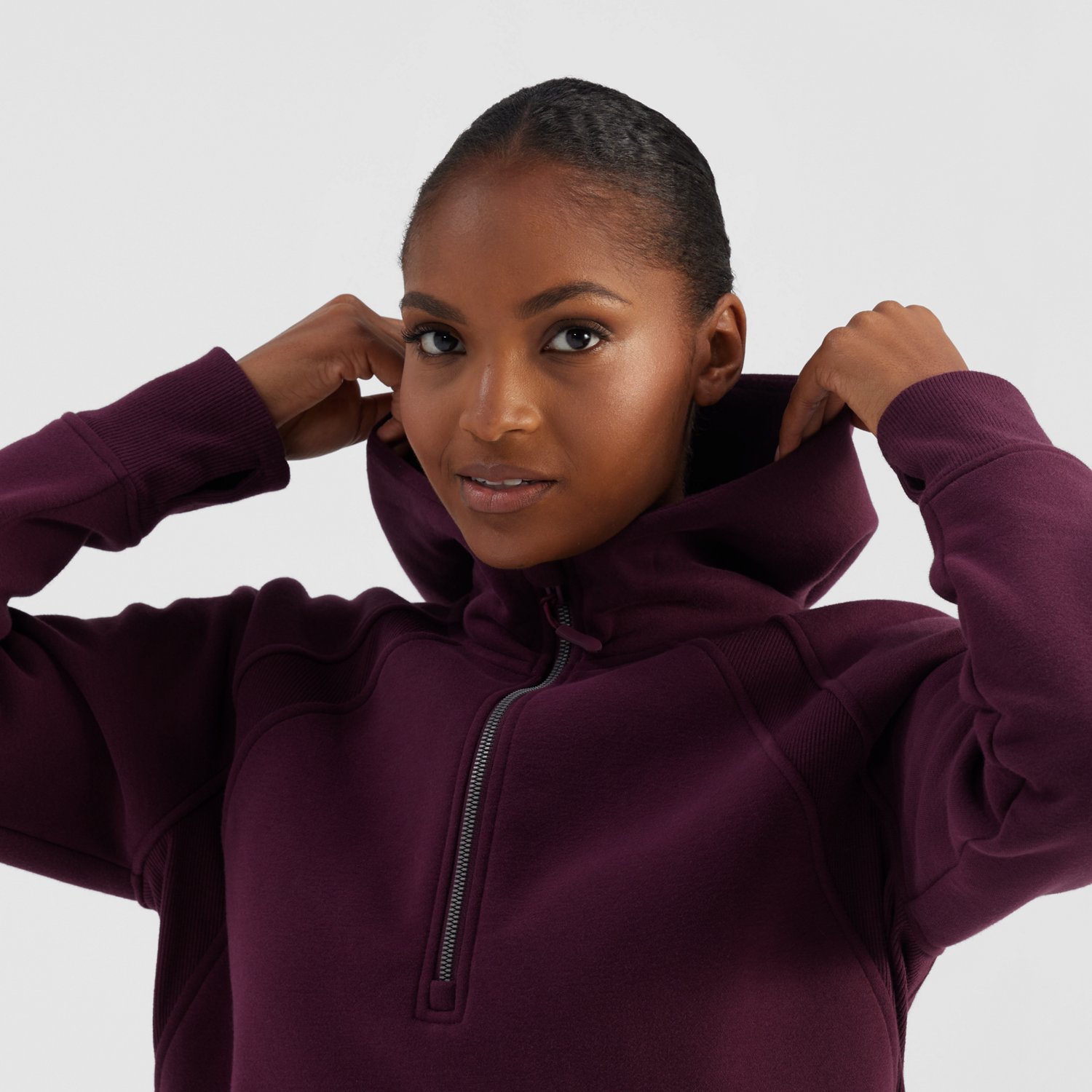 Freely Women's Hilary Mixed Rib Cozy Half Zip Hoodie - view number 5