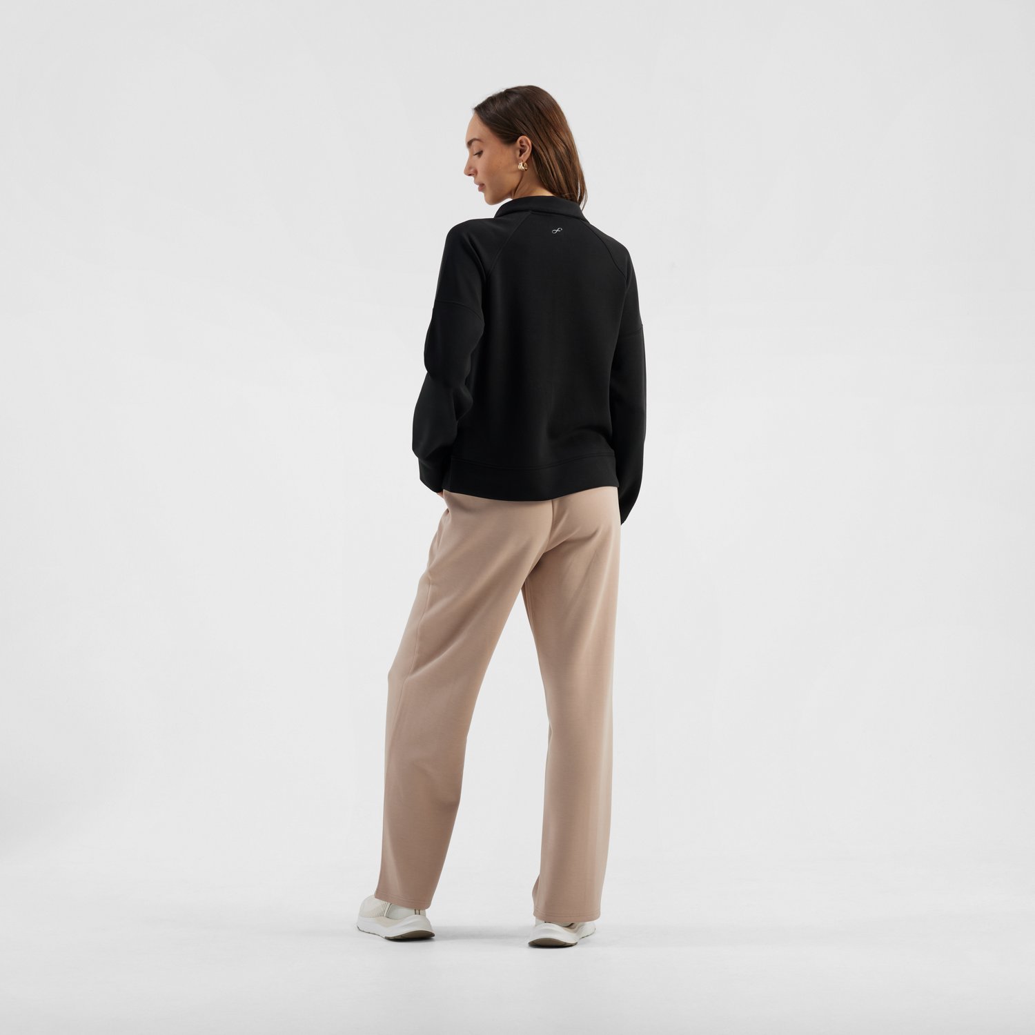 Freely Women's Katelyn Sandwashed Funnel Neck 1/4 Zip Pullover - view number 3