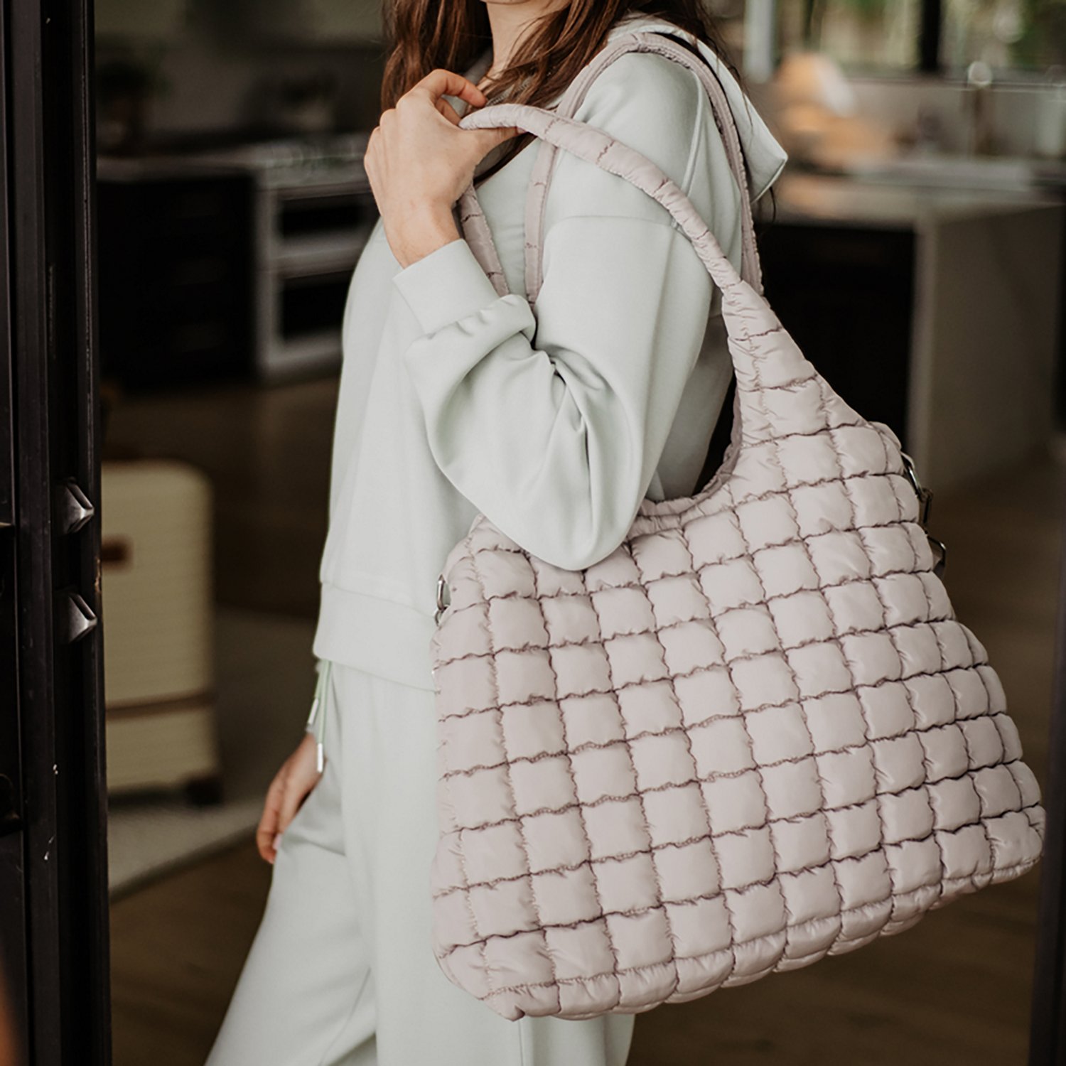 Katydid Quilted Tote Bag - view number 4