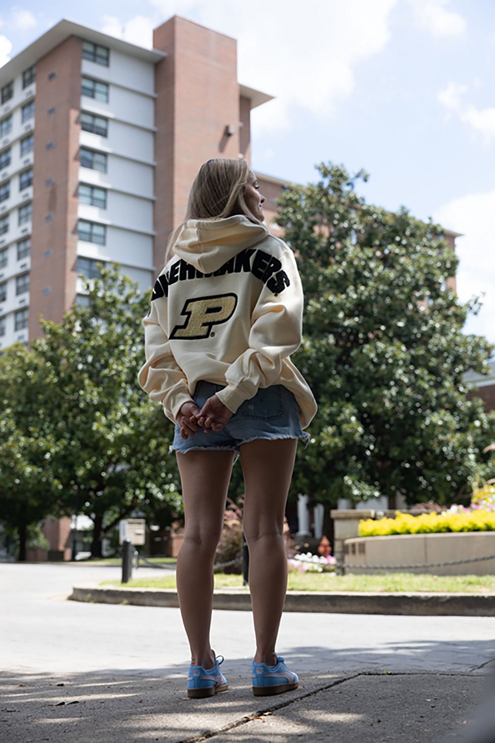 Something Inked Men's Purdue University Chenille Mascot Arch Back Hoodie - view number 3