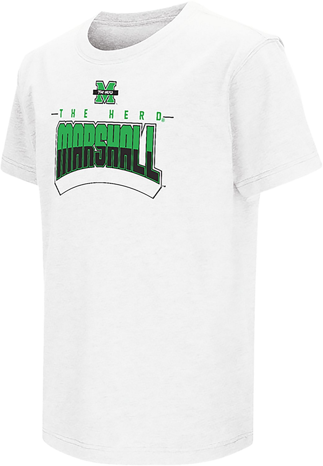 Colosseum Youth's Marshall University Thundering Herd Arch Ombre Playbook Short Sleeve Graphic T-shirt