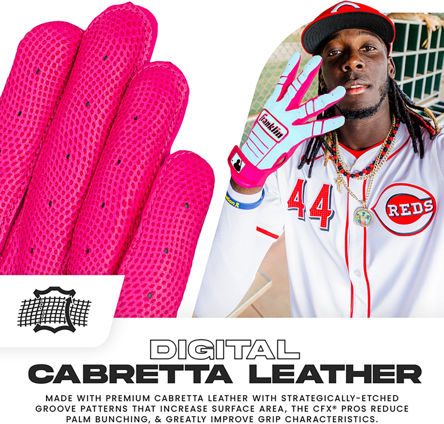 Franklin Adults' MLB CFX Pro Batting Gloves                                                                                      - view number 2