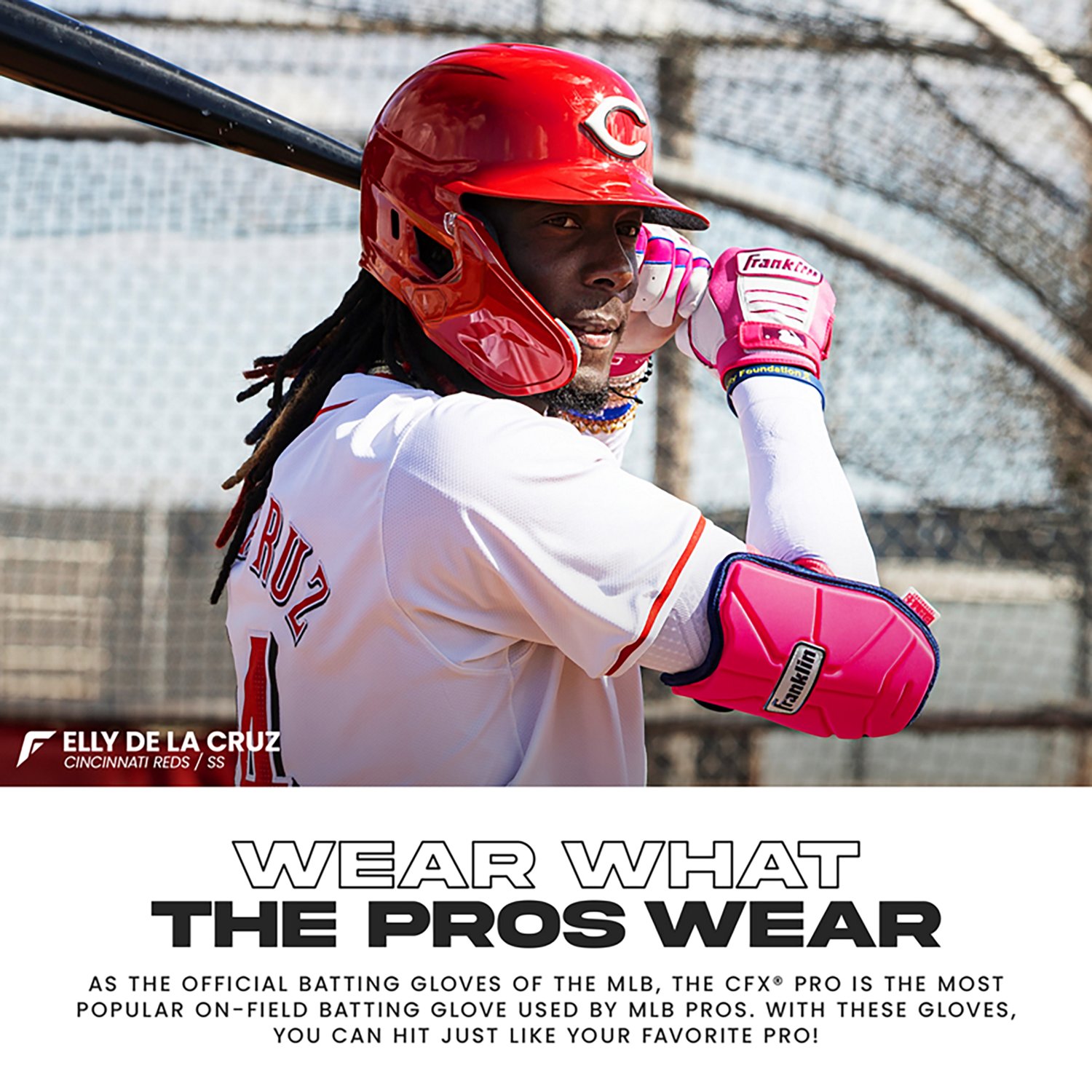 Franklin Adults' MLB CFX Pro Batting Gloves                                                                                      - view number 5