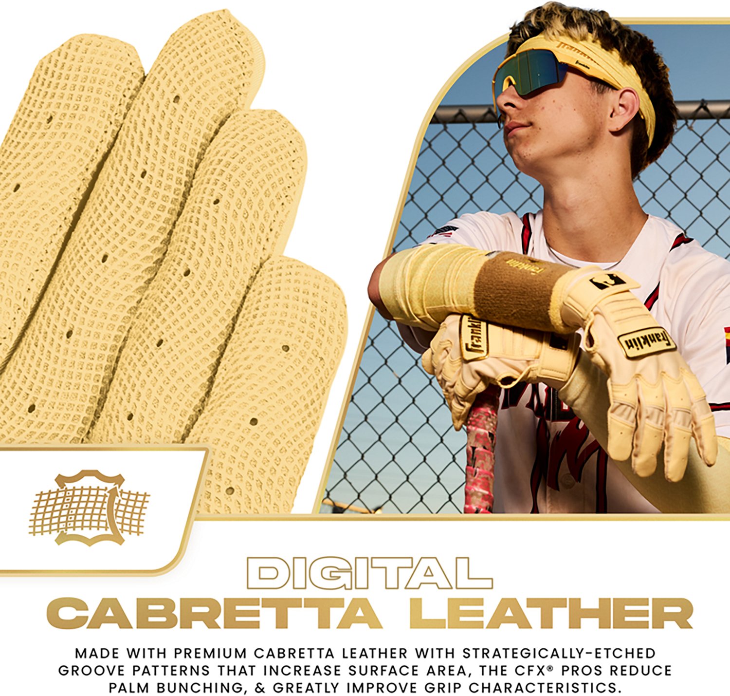 Franklin Youth CFX Pro Chrome Batting Gloves                                                                                     - view number 2