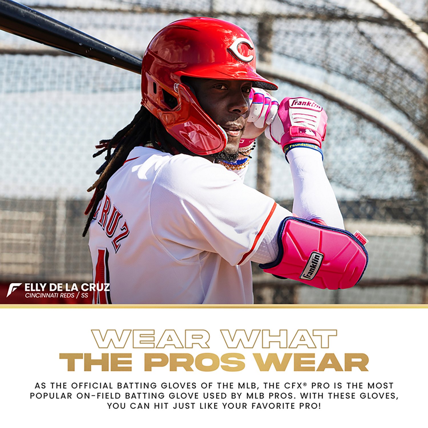 Franklin Youth CFX Pro Chrome Batting Gloves                                                                                     - view number 6