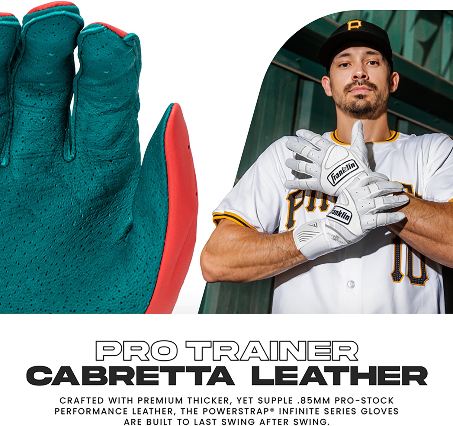 Franklin Adult MLB Infinite Series Power Strap Batting Gloves                                                                    - view number 2