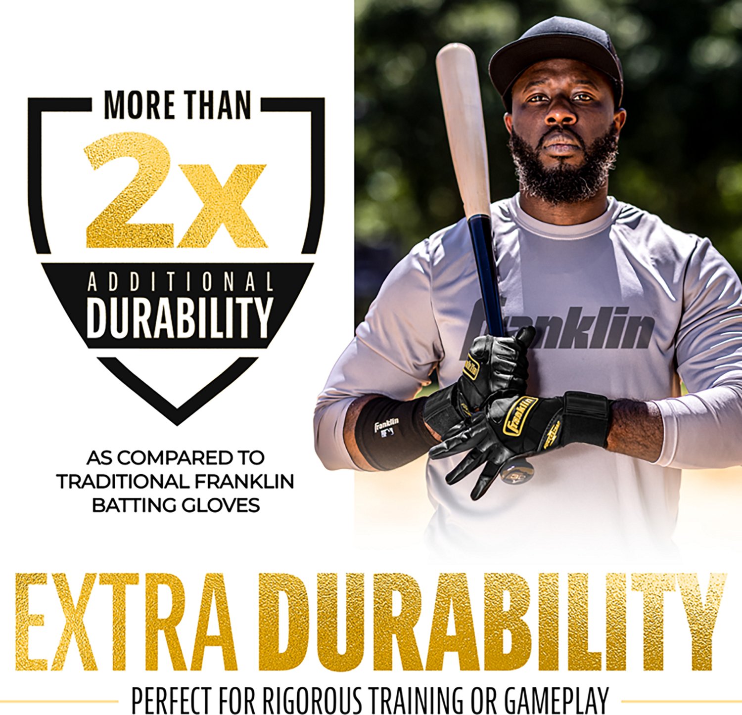 Franklin Sports Youth MLB Infinite Powerstrap Batting Gloves                                                                     - view number 3