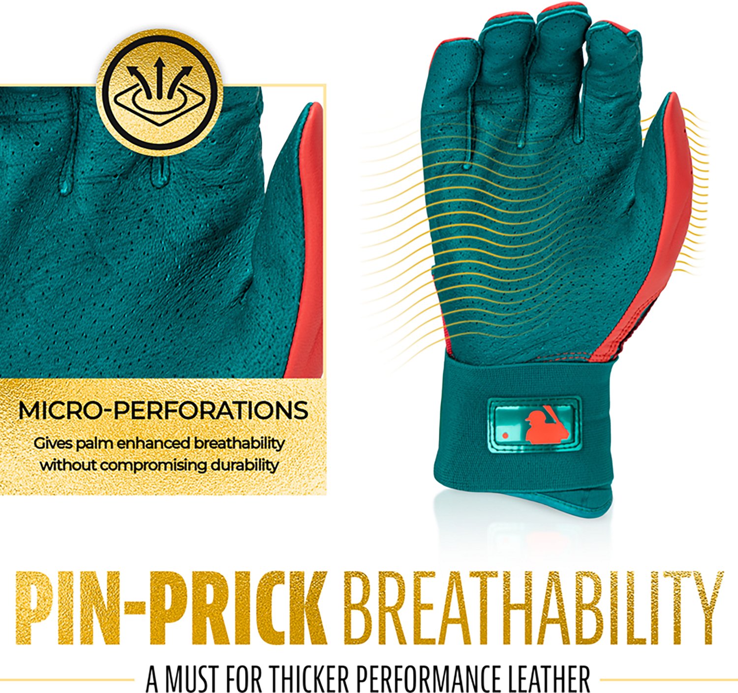 Franklin Sports Youth MLB Infinite Powerstrap Batting Gloves                                                                     - view number 2