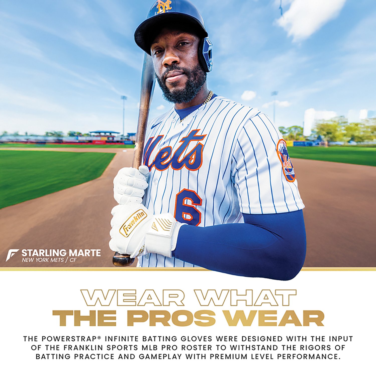 Franklin Sports Youth MLB Infinite Powerstrap Batting Gloves                                                                     - view number 6