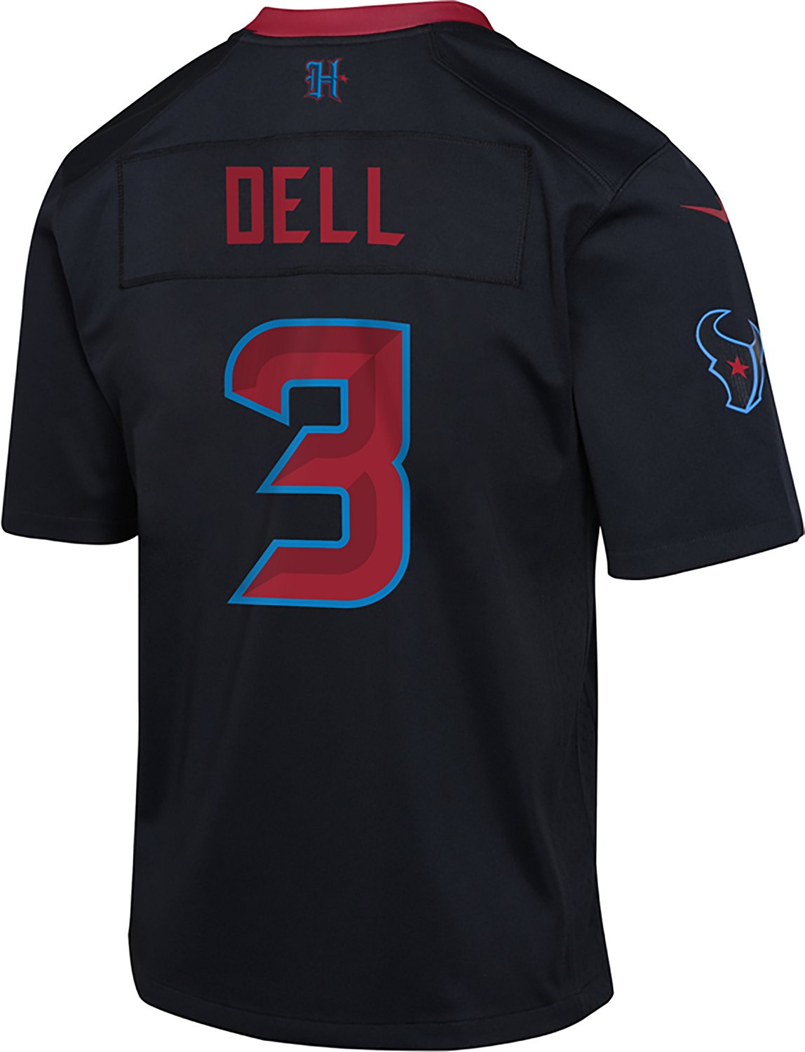 Nike Kids' Houston Texans Tank Dell Color Rush Alternate Game Jersey                                                             - view number 3