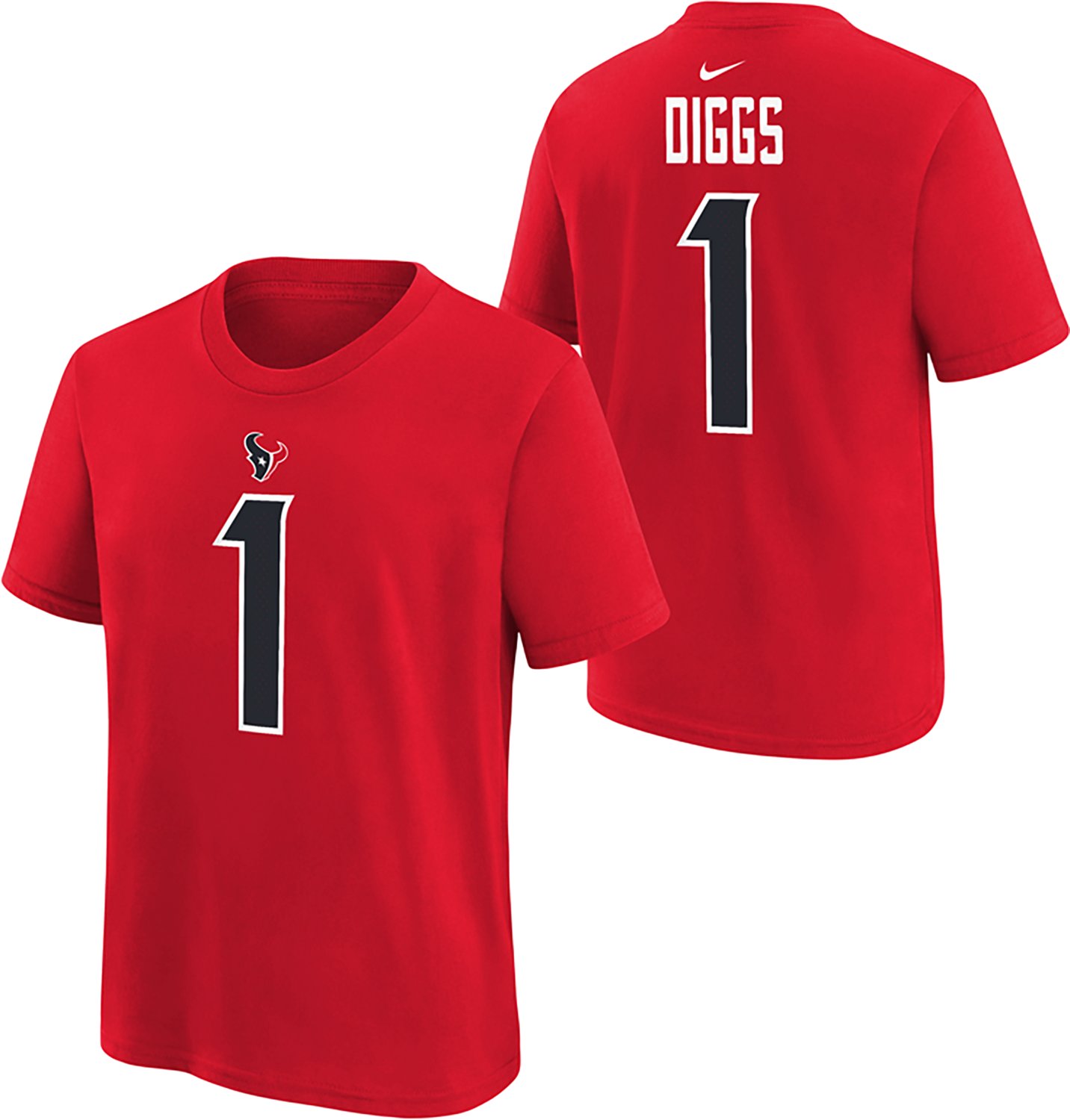 Nike Youth Texans Diggs Fuse Name and Number T-shirt - view number 1