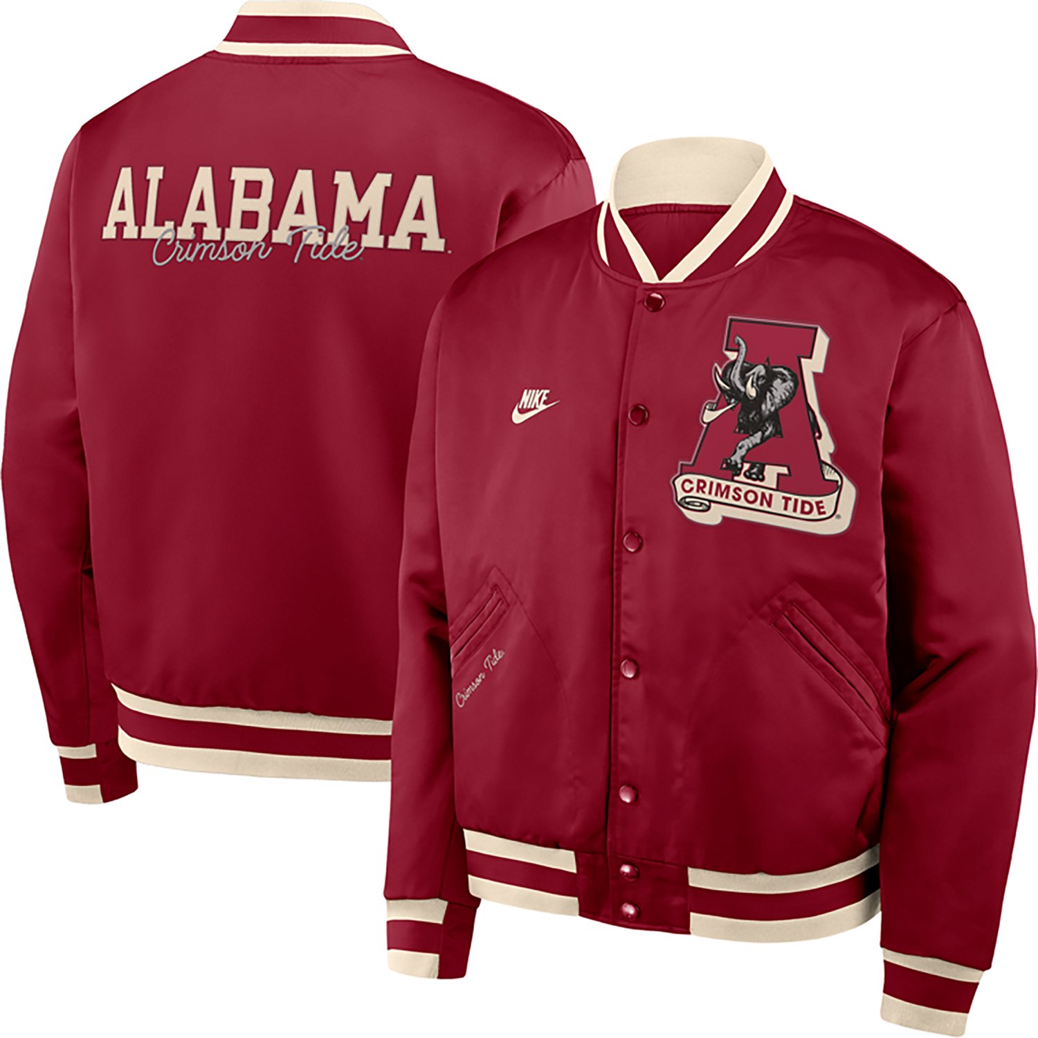 Nike Men's University of Alabama Vault Logo Legacy Bomber Jacket - view number 4