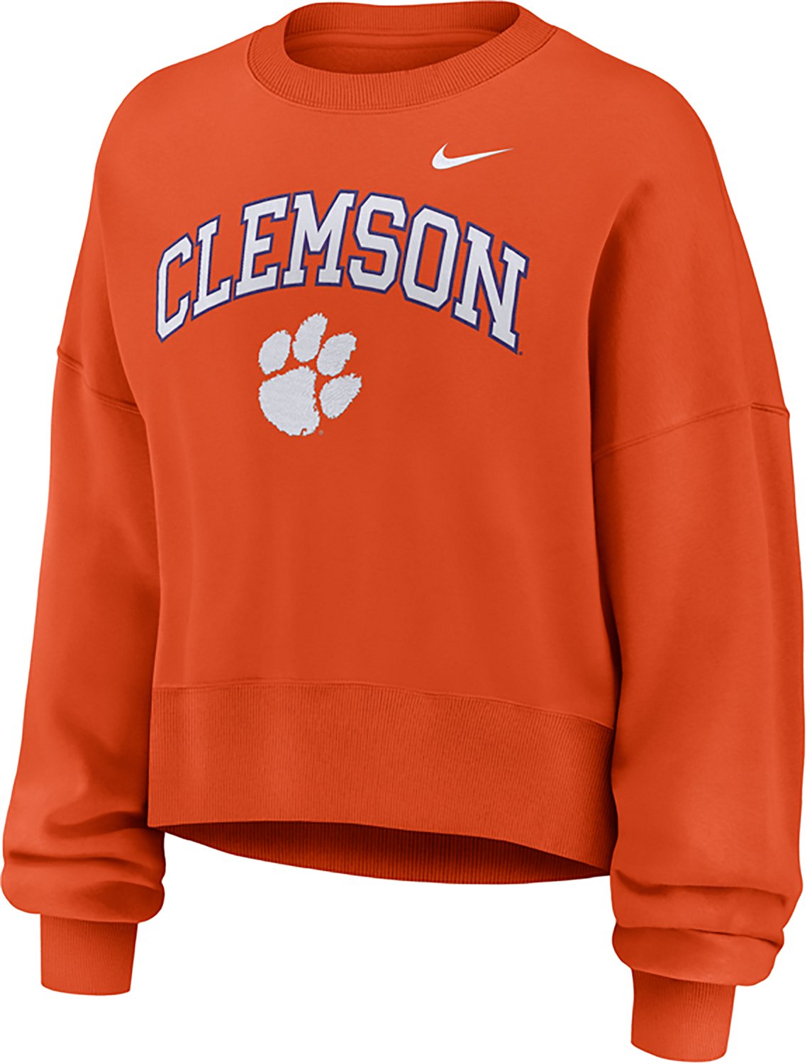Nike Women's Clemson University Tigers Phoenix Arch Oversized Crew - view number 2