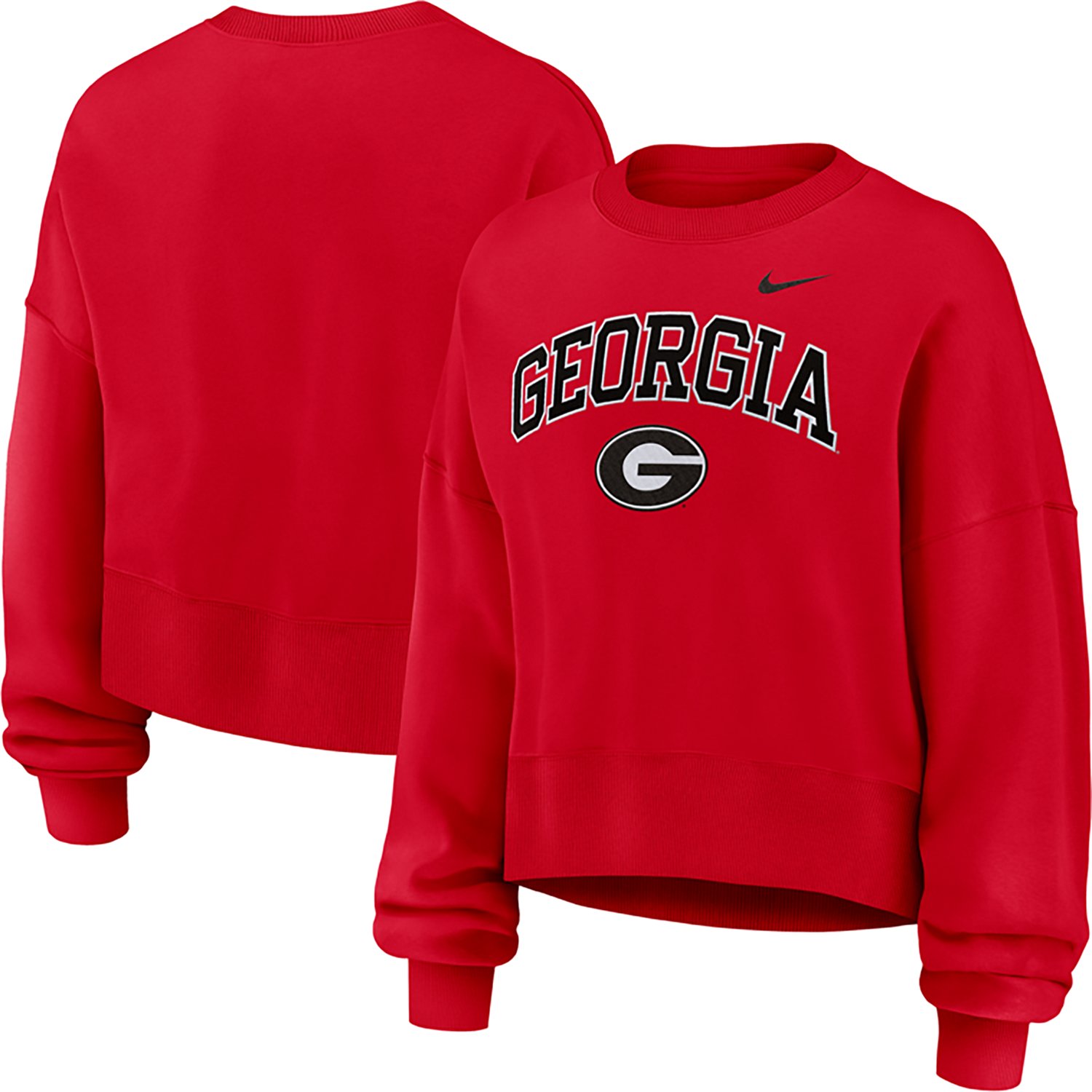 Nike Women's University of Georgia Bulldogs Phoenix Arch Oversized Crew - view number 4