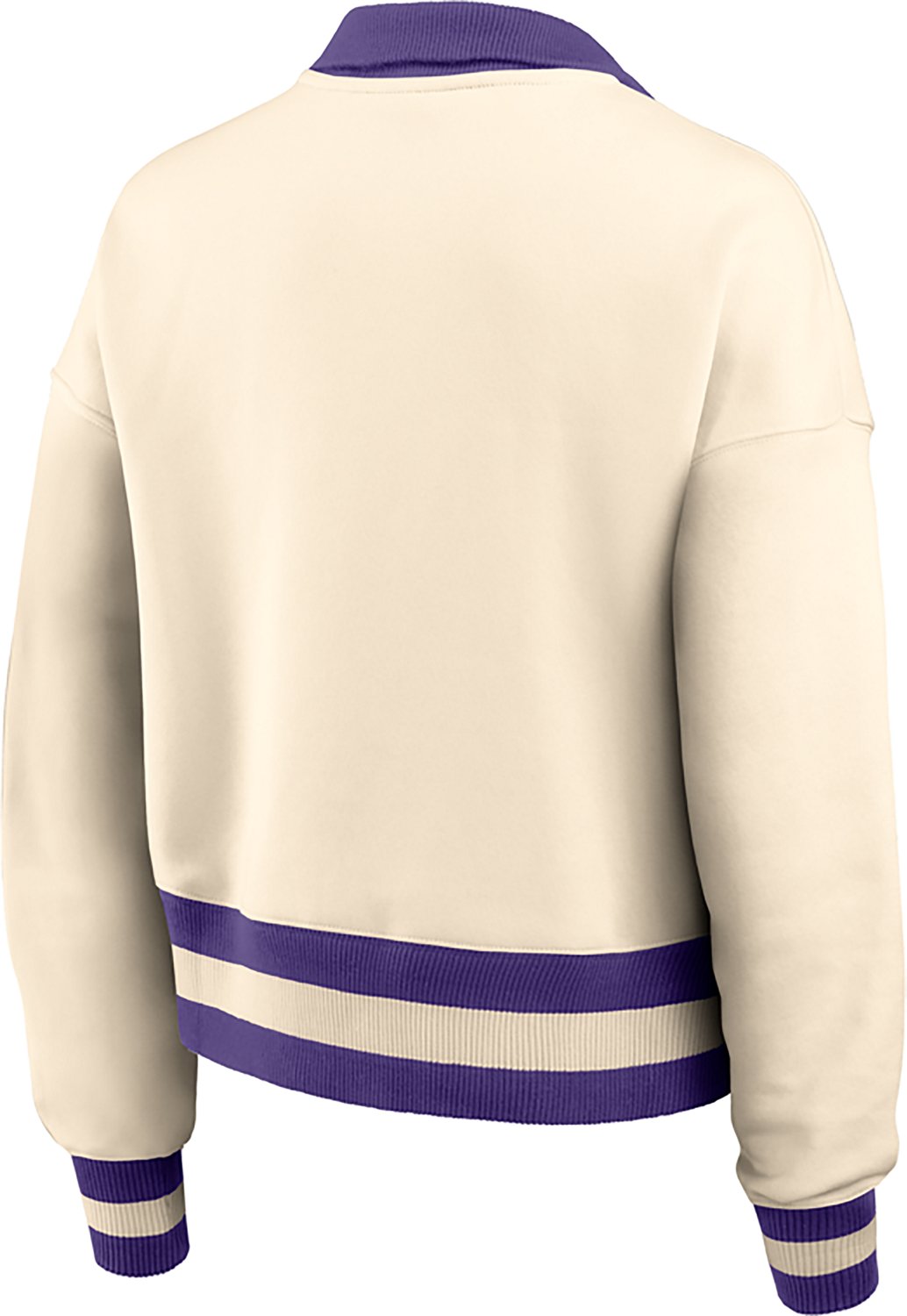 Nike Women's LSU Tigers Legacy Fleece Crop 1/4 Zip Jacket - view number 3