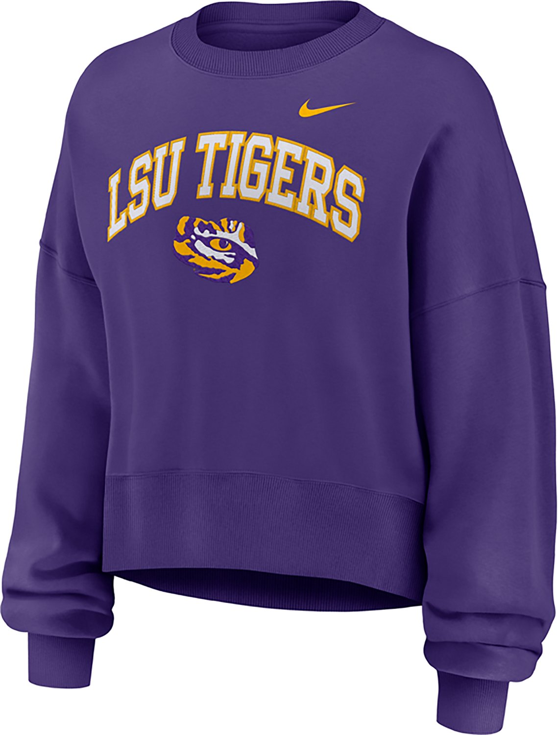 Nike Women's Louisiana State University Tigers Phoenix Arch Oversized Crew - view number 2