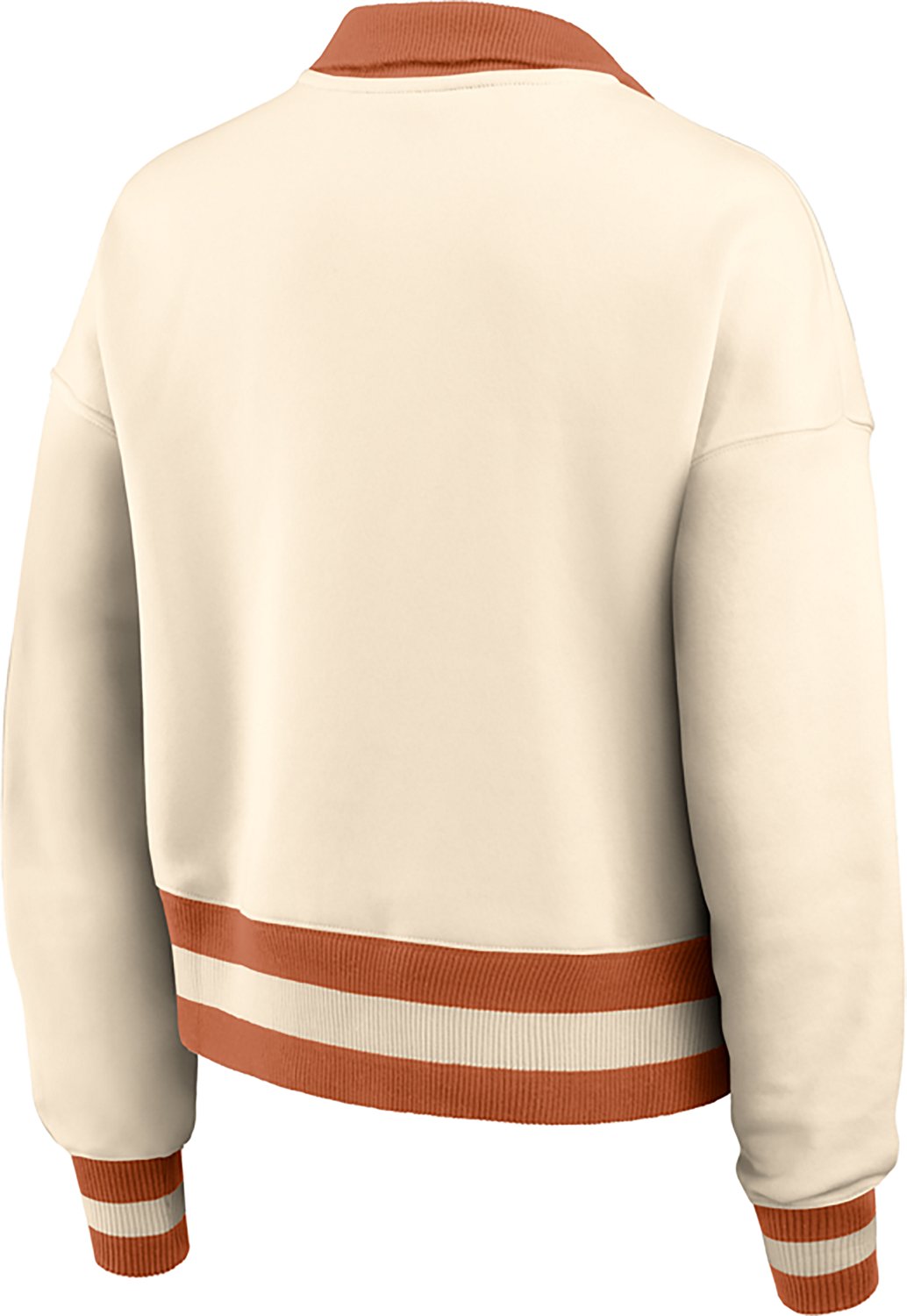 Nike Women's Texas Longhorns Legacy Fleece Crop 1/4 Zip Jacket - view number 3