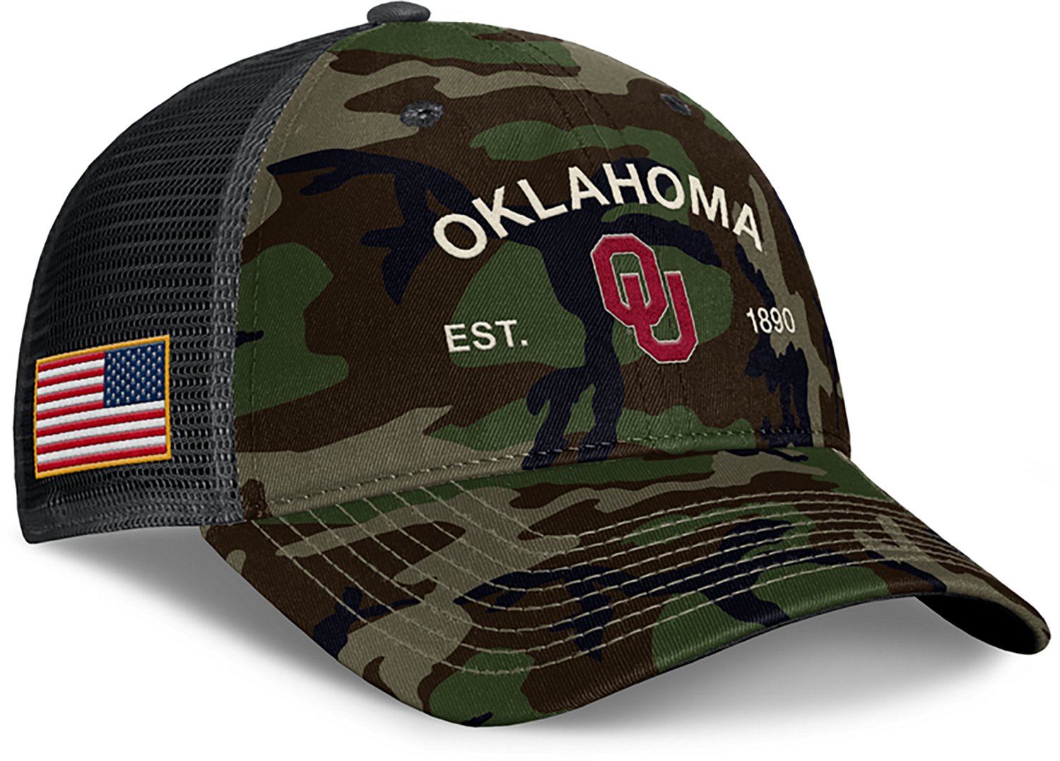 Jordan Men's Oklahoma Military Appreciation Rise Structured Trucker Cap - view number 3