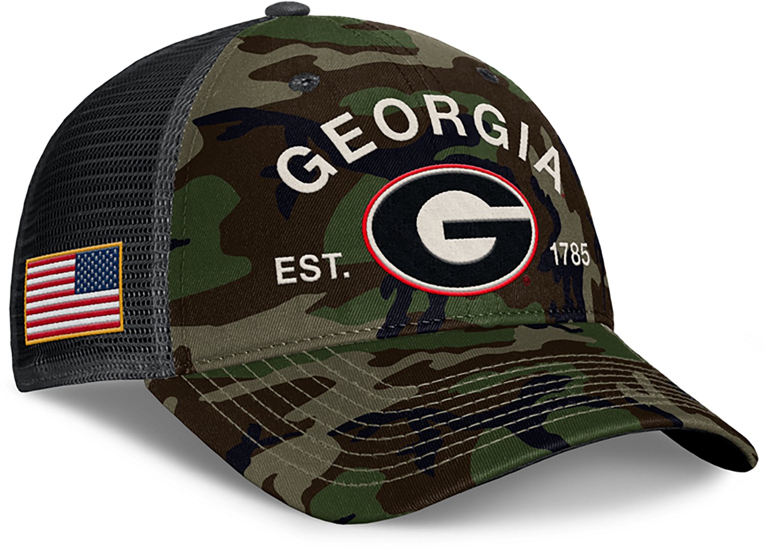 Nike Men's Georgia Military Appreciation Rise Structured Trucker Cap - view number 3