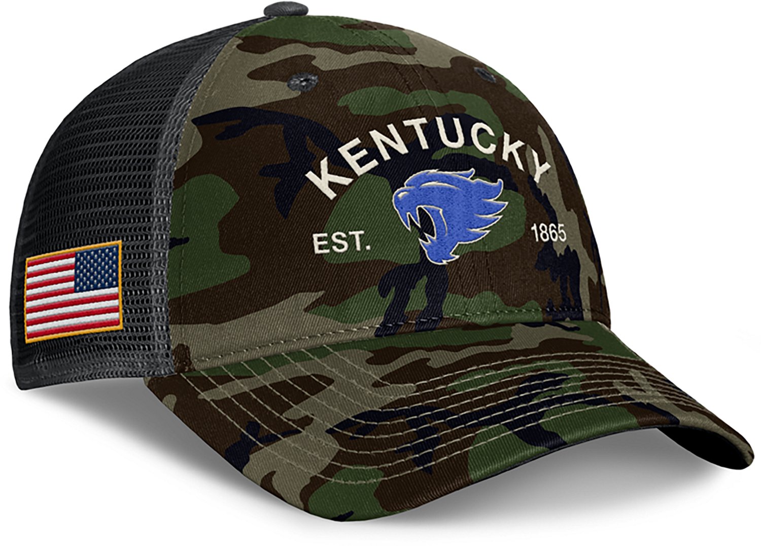 Nike Men's Kentucky Military Appreciation Rise Structured Trucker Cap - view number 3