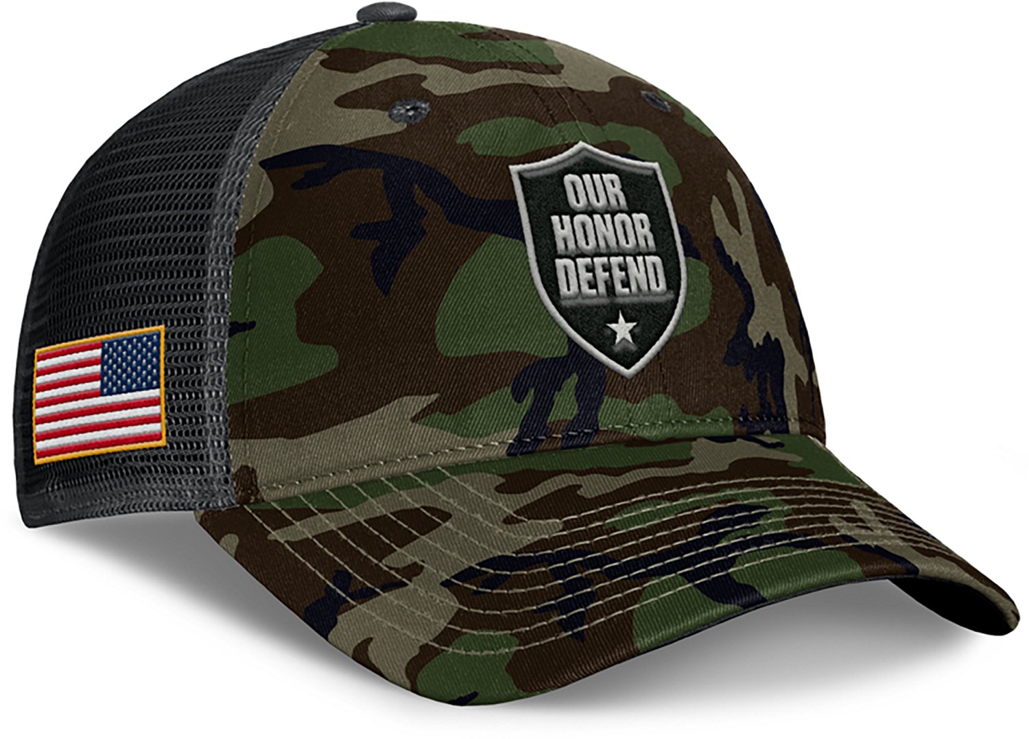 Nike Men's Ohio State Military Appreciation Rise Structured Trucker Cap - view number 3