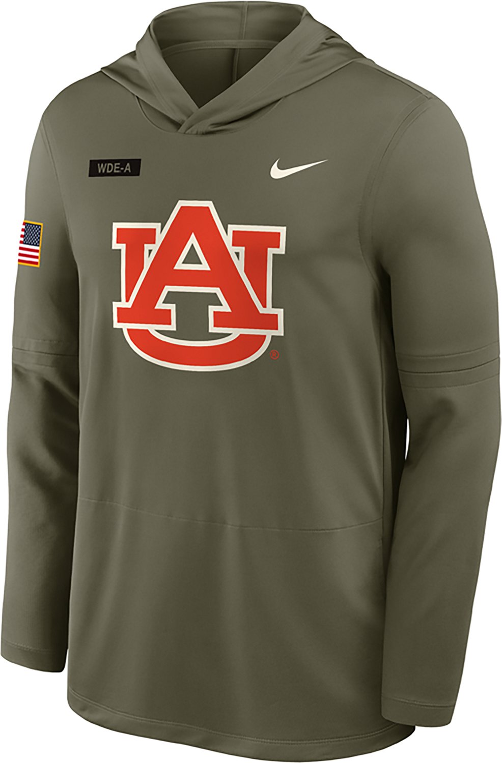 Nike Men's Auburn Military Appreciation Dri-FIT Lightweight Hoodie Top - view number 2