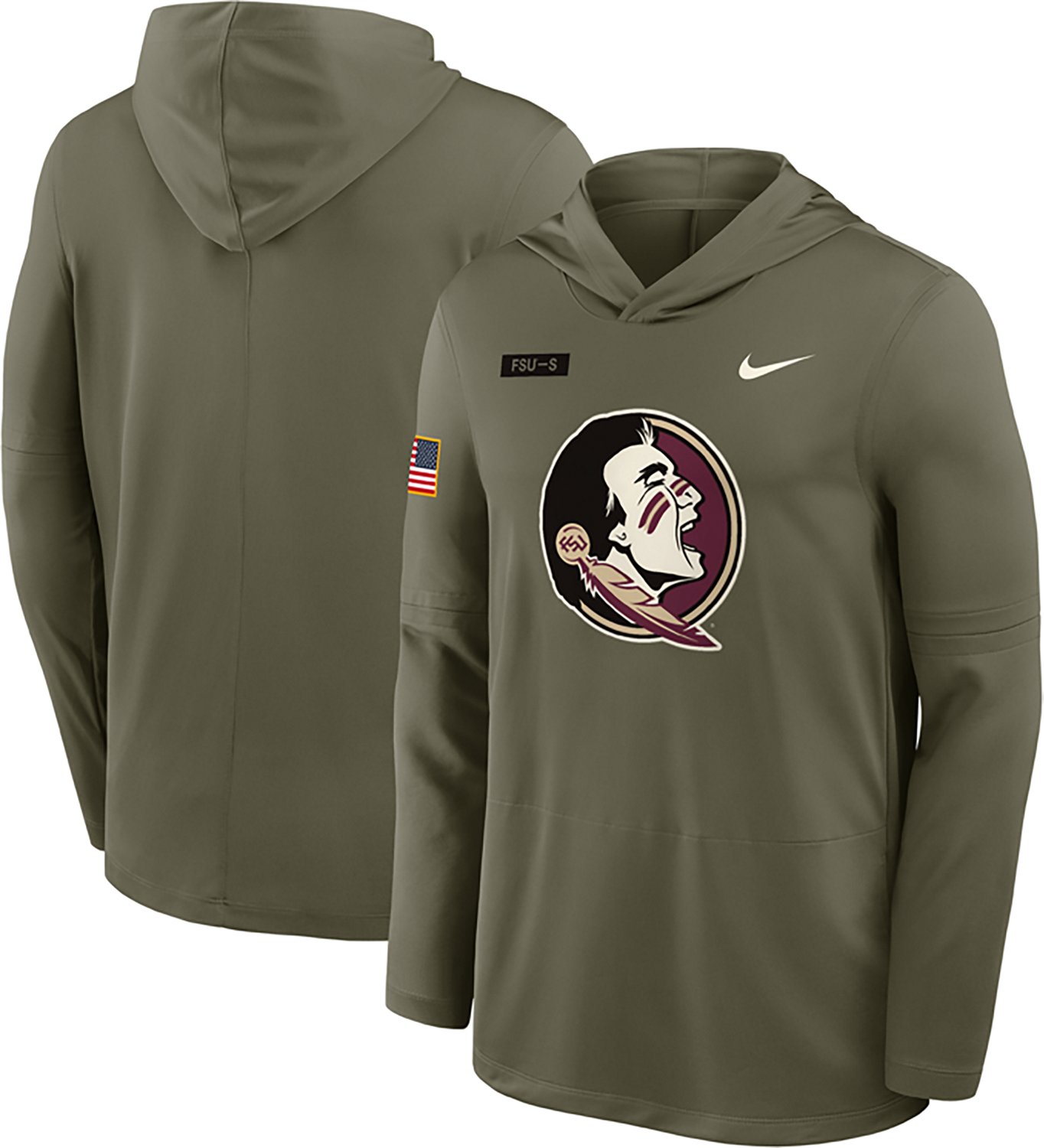 Nike Men's Florida State Military Appreciation Dri-FIT Lightweight Hoodie Top - view number 1