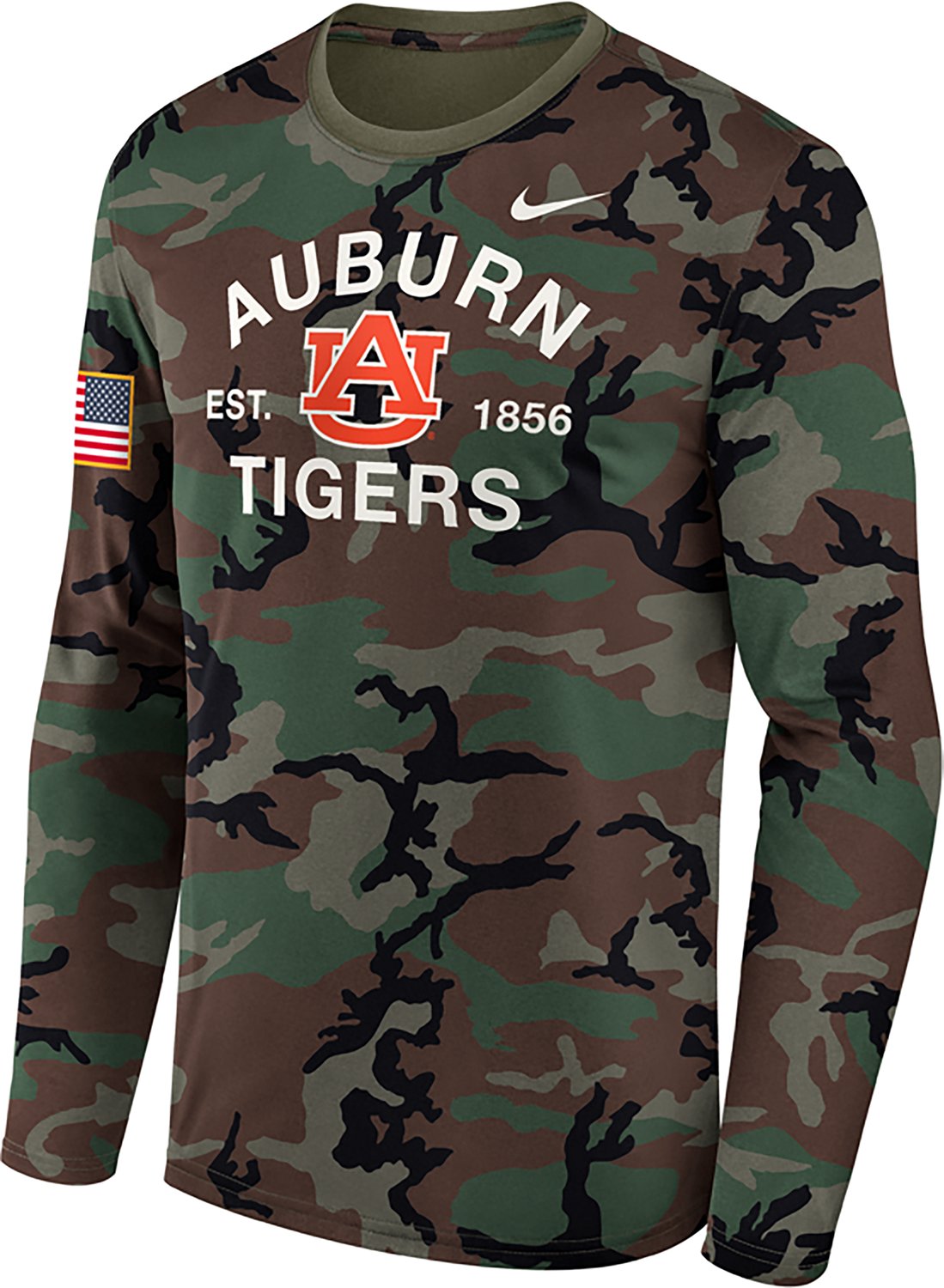 Nike Auburn Tigers 2025 Military Appreciation Legend Dri-FIT Long Sleeve T-Shirt - view number 2