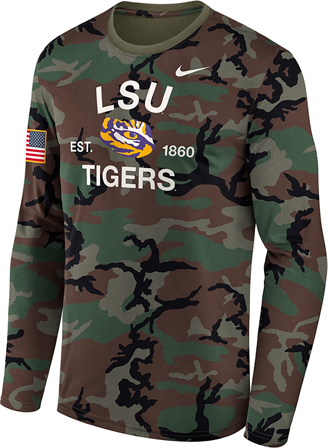 Nike LSU Tigers 2025 Military Appreciation Legend Dri-FIT Long Sleeve T-Shirt - view number 2