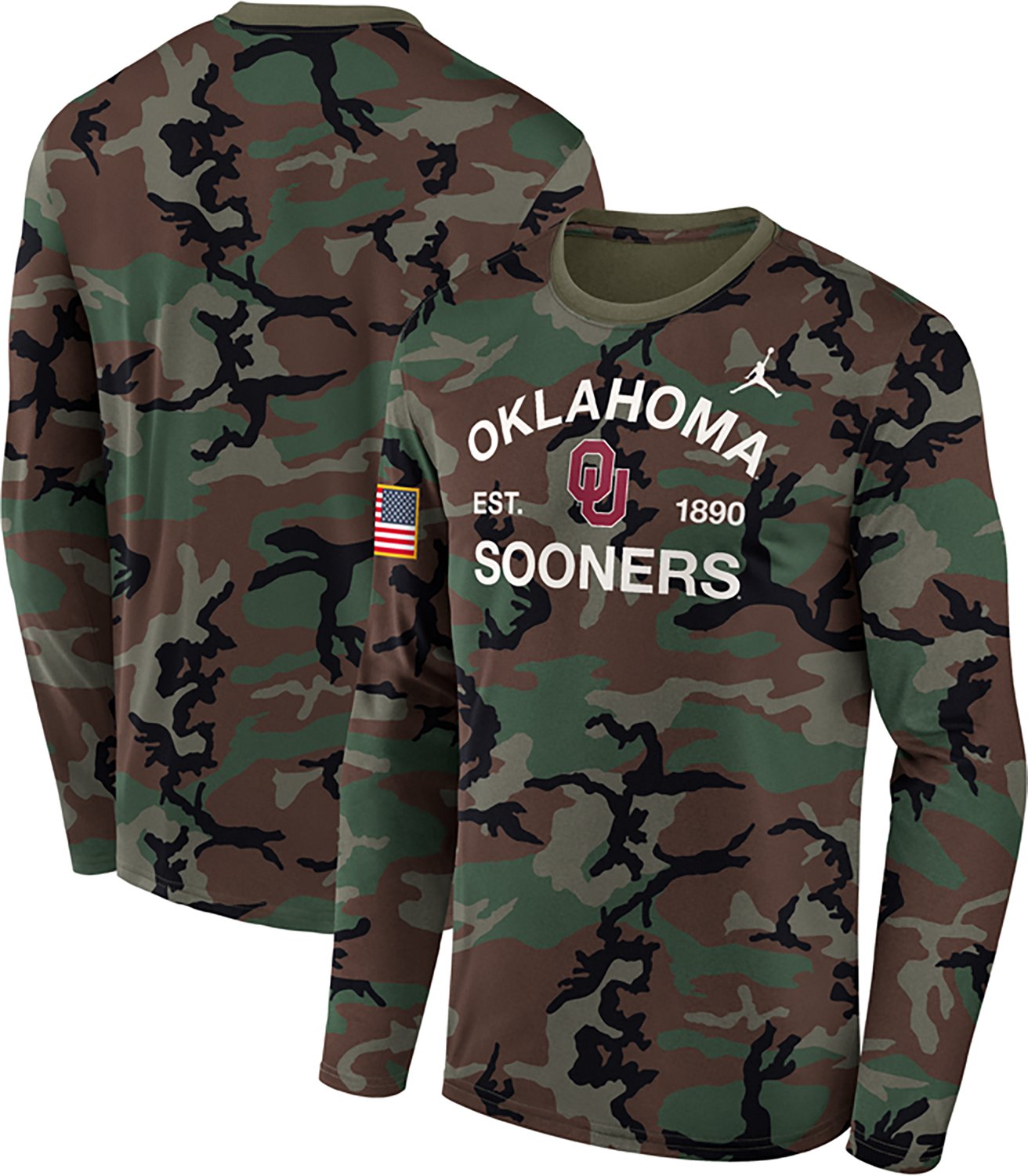 Jordan Brand Oklahoma Sooners 2025 Military Appreciation Legend Dri-FIT Long Sleeve T-Shirt