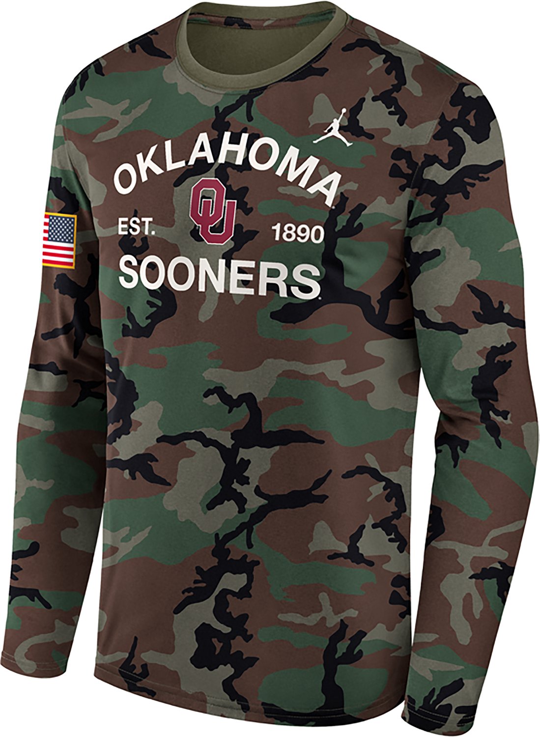 Jordan Brand Oklahoma Sooners 2025 Military Appreciation Legend Dri-FIT Long Sleeve T-Shirt - view number 2
