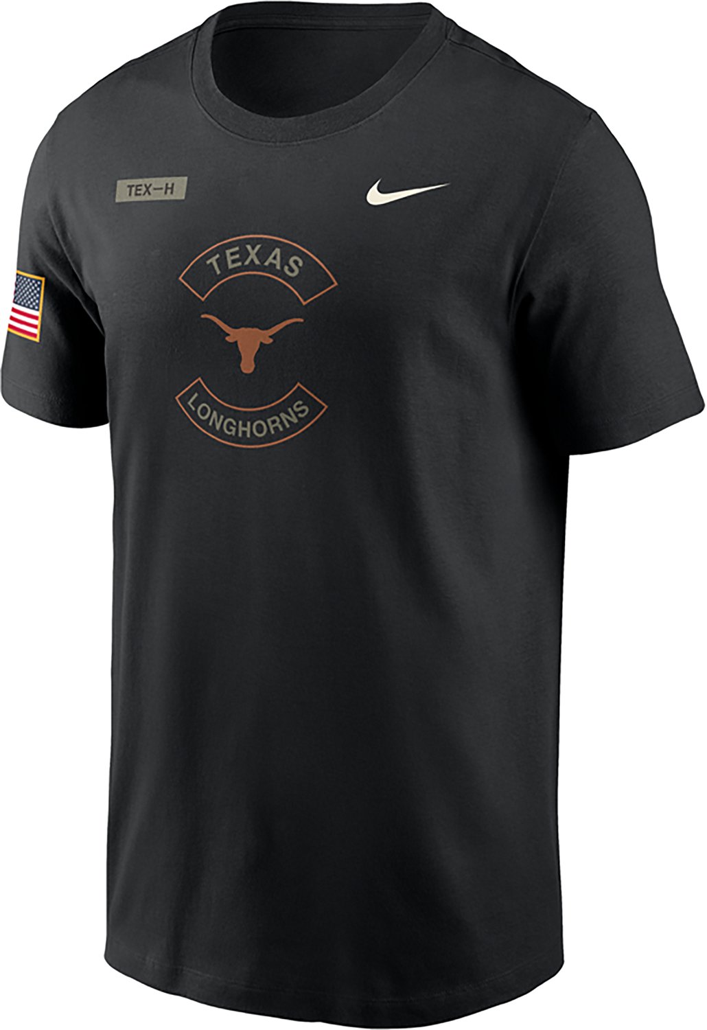 NUT TEXAS BLACK NCAA NIK 2025 MILITARY APPRECIATION DRI-FIT COTTON SS TEE TEEMENSCR - view number 2
