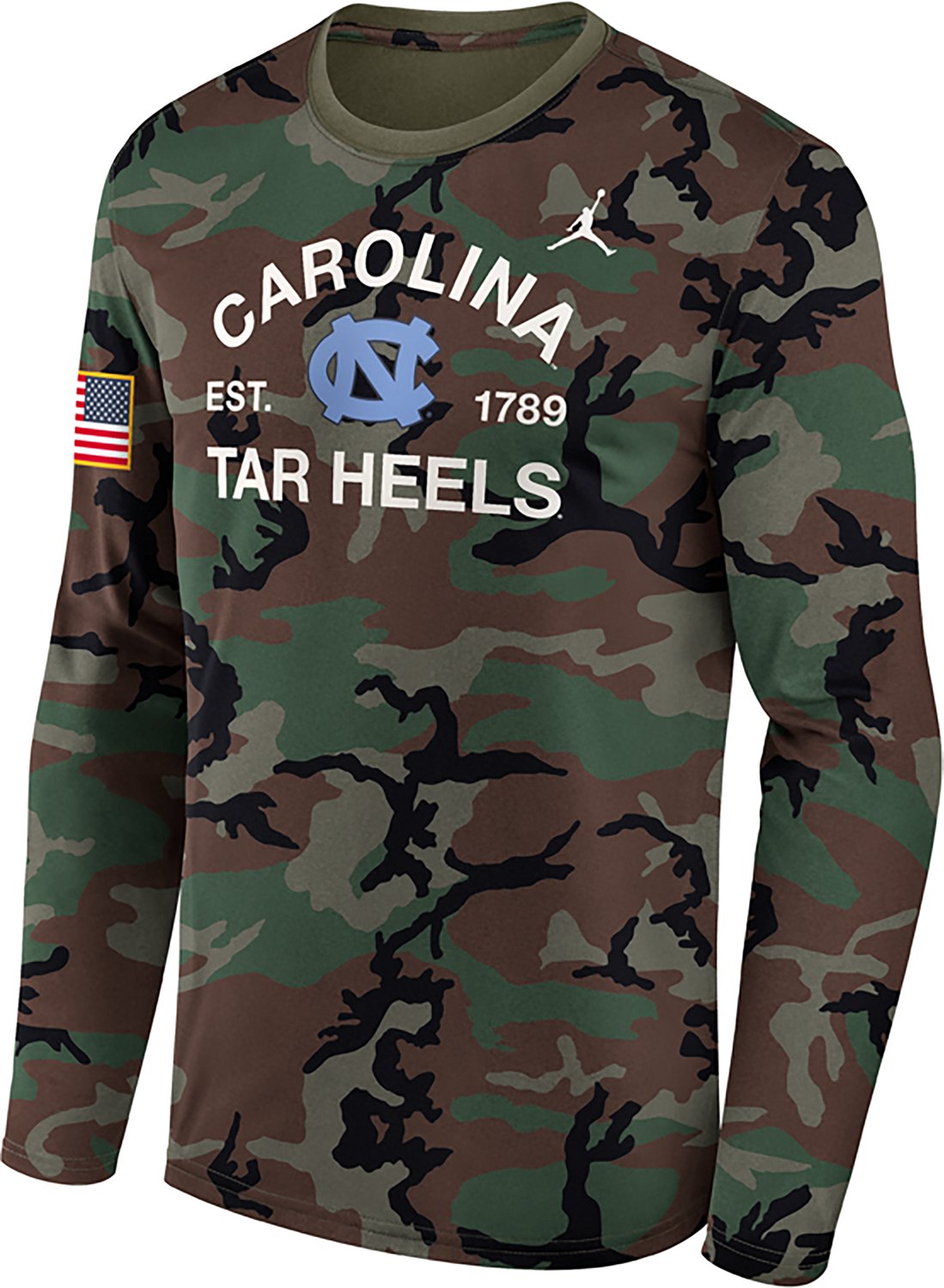 Nike Men's UNC Military Appreciation Dri-FIT Legend Long Sleeve T-shirt - view number 2