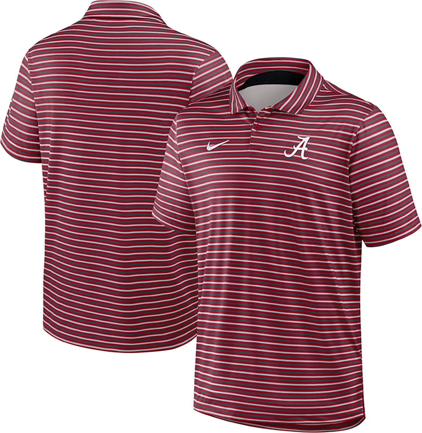 Nike Men's University of Alabama Dri-FIT Stripe Tour Polo Shirt - view number 1