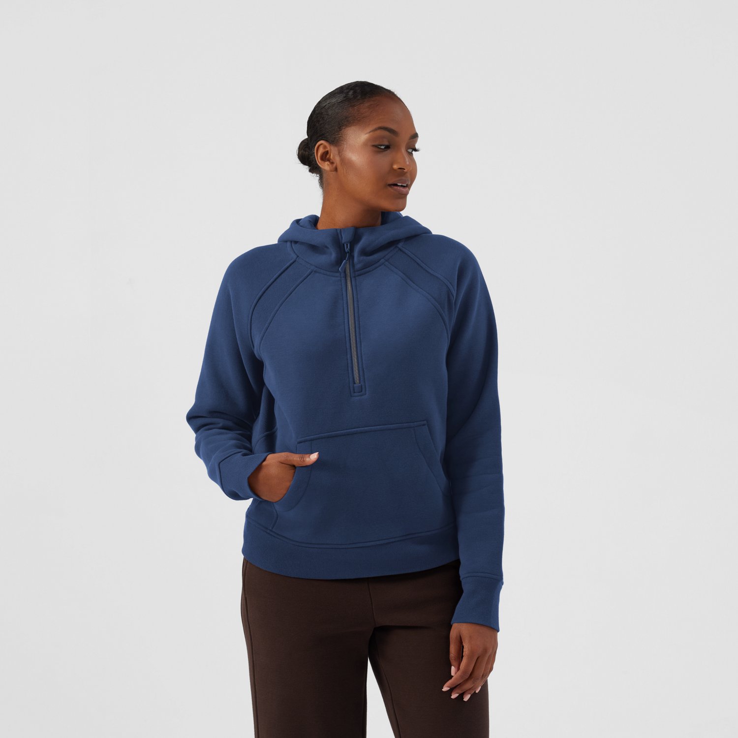 Freely Women's Hilary Mixed Rib Cozy Half Zip Hoodie - view number 1