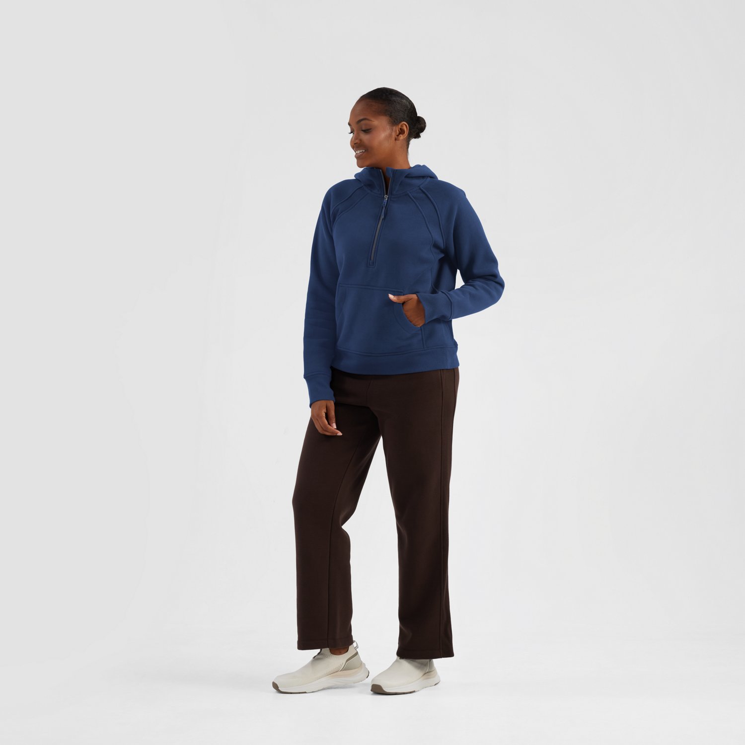 Freely Women's Hilary Mixed Rib Cozy Half Zip Hoodie - view number 2