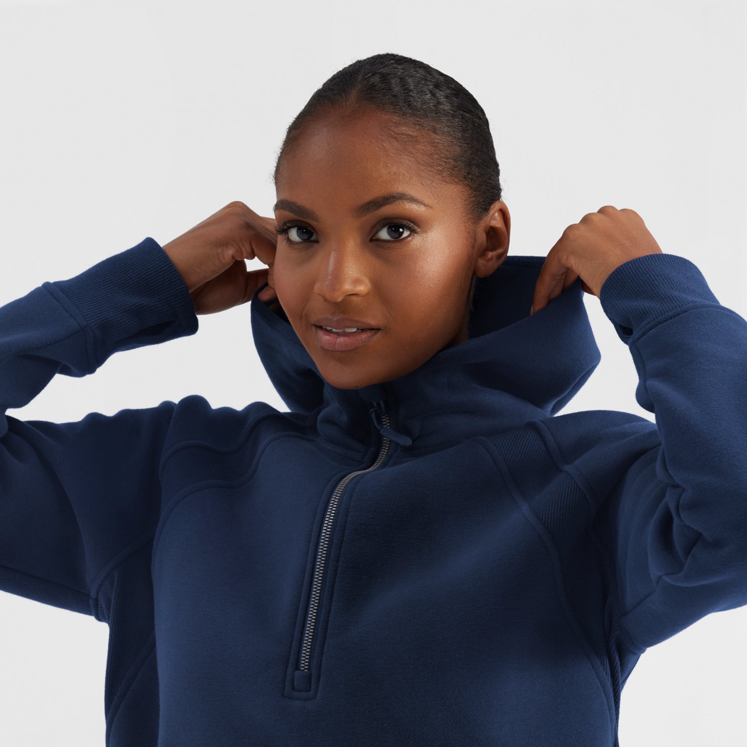 Freely Women's Hilary Mixed Rib Cozy Half Zip Hoodie - view number 5