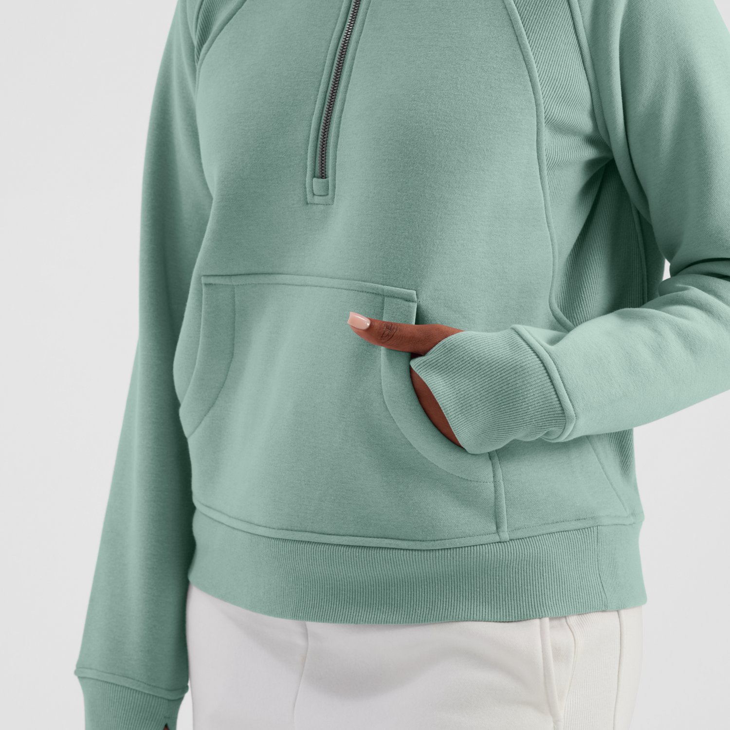 Freely Women's Hilary Mixed Rib Cozy Half Zip Hoodie - view number 4