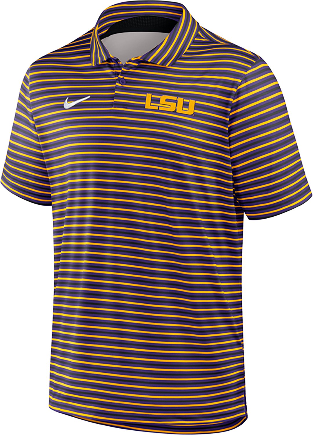 Nike Men's Louisiana State University Dri-FIT Stripe Tour Polo Shirt - view number 2
