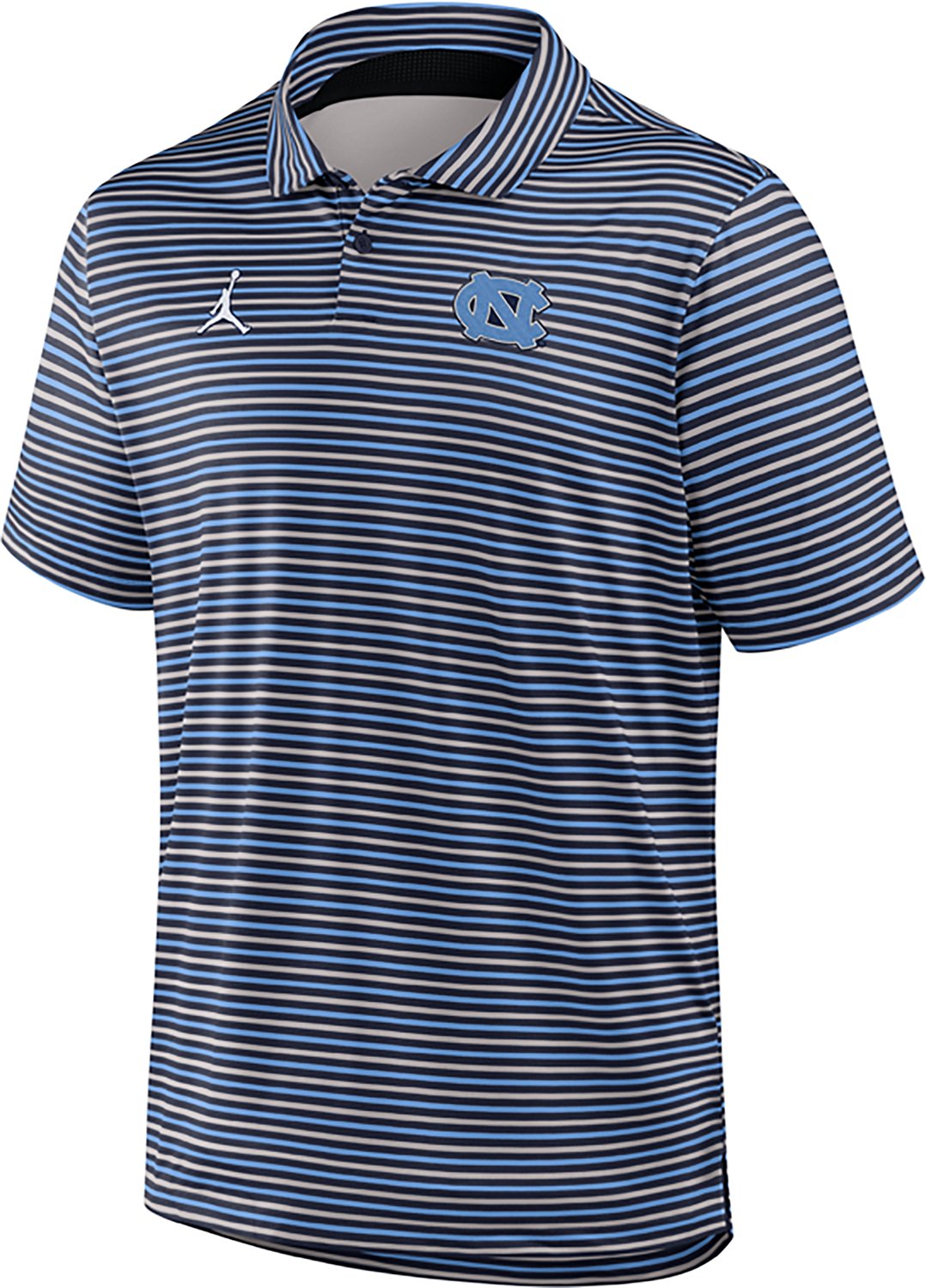 Jordan Men's University of North Carolina Dri-FIT Stripe Tour Polo Shirt - view number 2