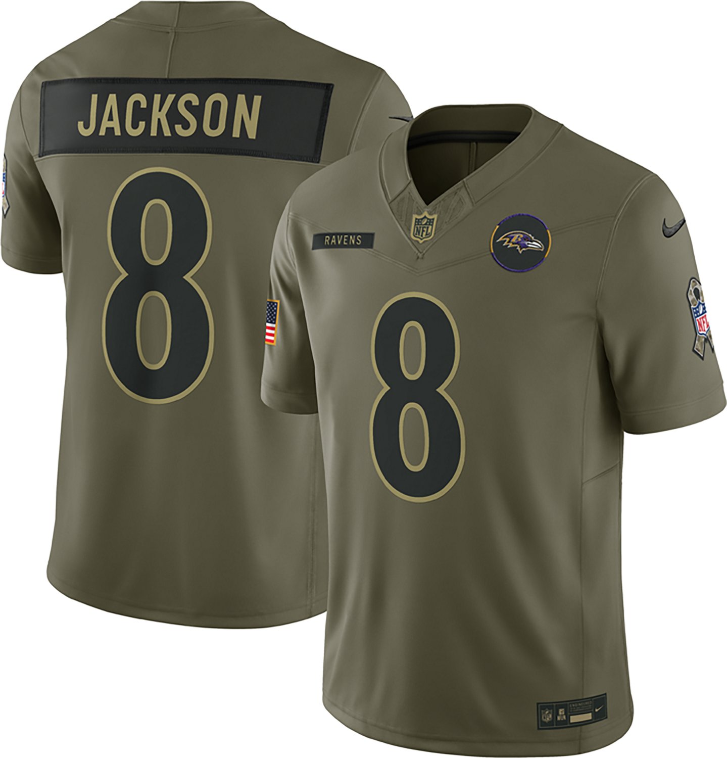 Nike Men's Ravens Lamar Jackson Salute to Service Jersey - view number 1