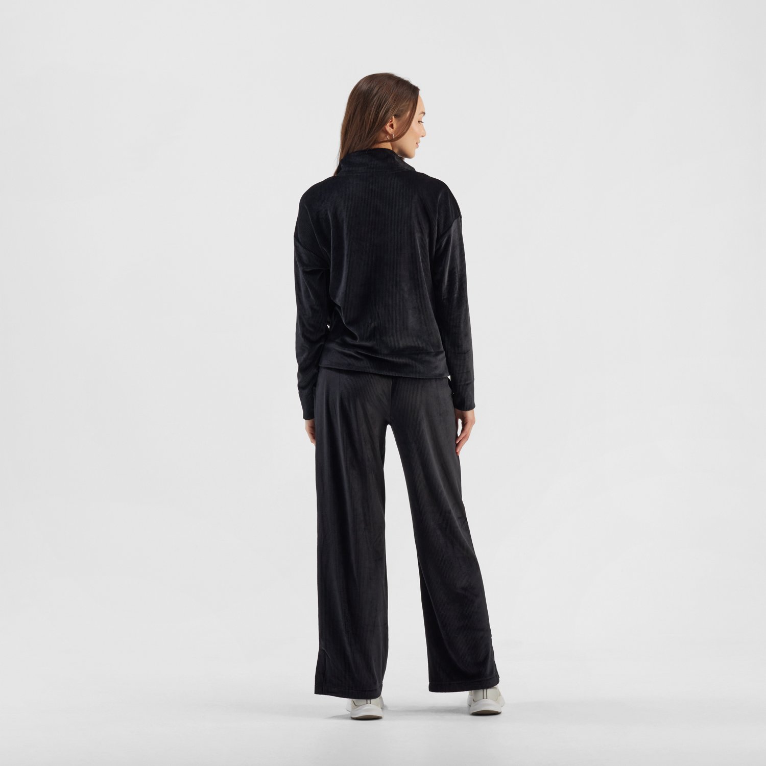 Freely Women's Terry Velour 1/4 Zip Pullover - view number 3