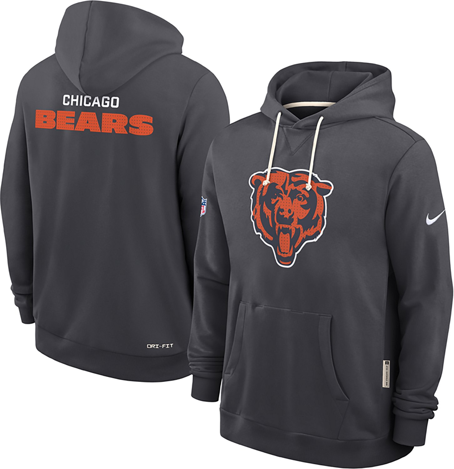 Nike Men's Chicago Bears Sideline Pullover Long Sleeve Hoodie - view number 4