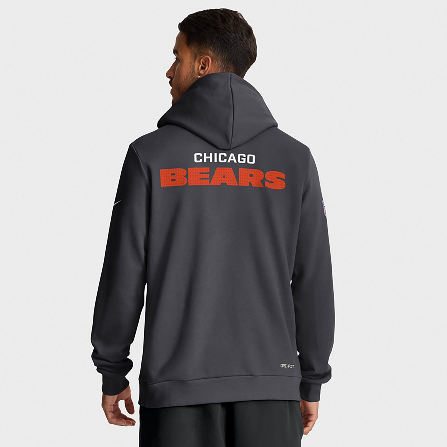 Nike Men's Chicago Bears Sideline Pullover Long Sleeve Hoodie - view number 3