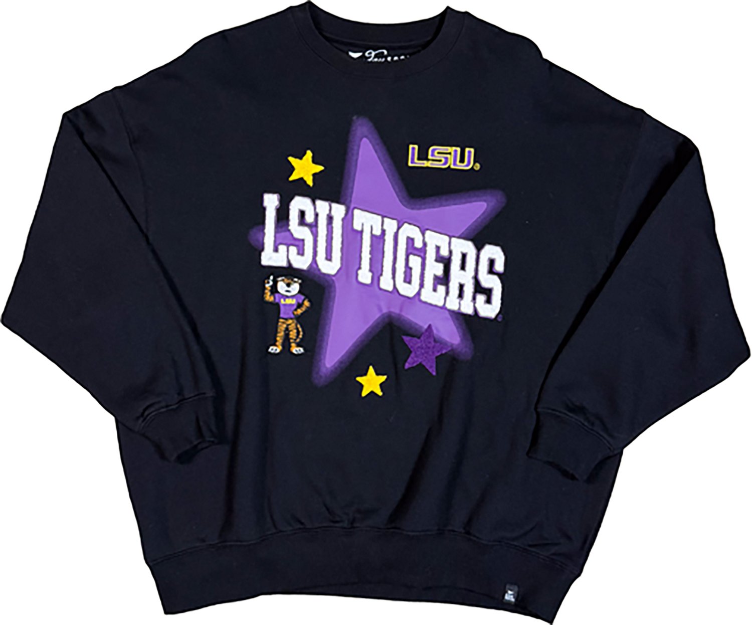 Gameday Social Women's LSU Tigers Aura Stars Oversized Fleece Crew Sweatshirt - view number 4