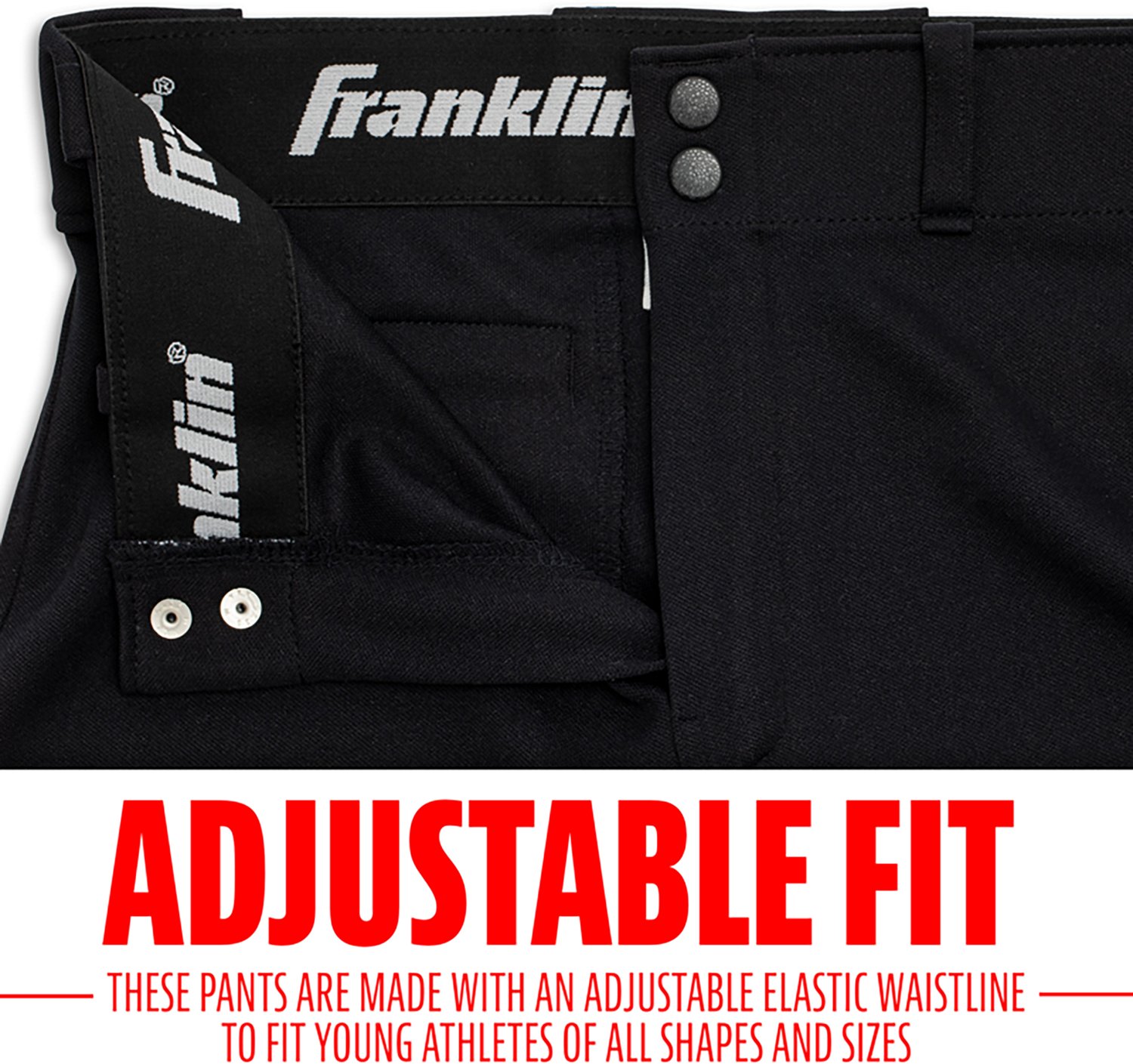 Franklin Sports Kids’ Classic Fit Knee High Baseball + Softball Pants - view number 3